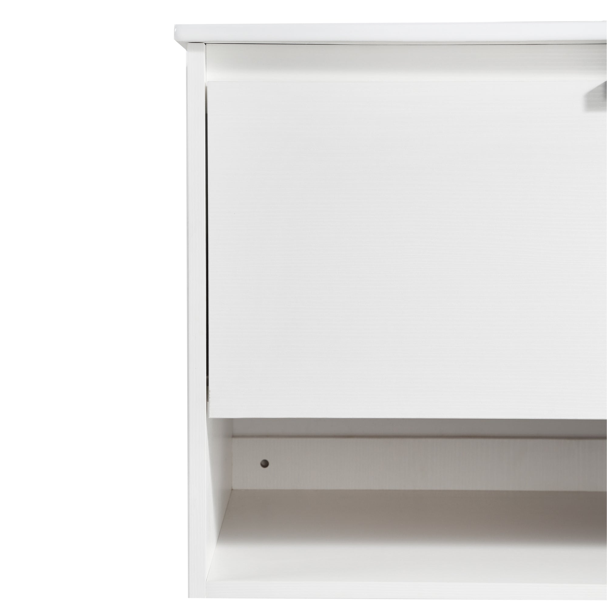36 in. W x 18 in. D x 20 in. H Bath Vanity Set in White with Ceramic Vanity Top in White with White Basin