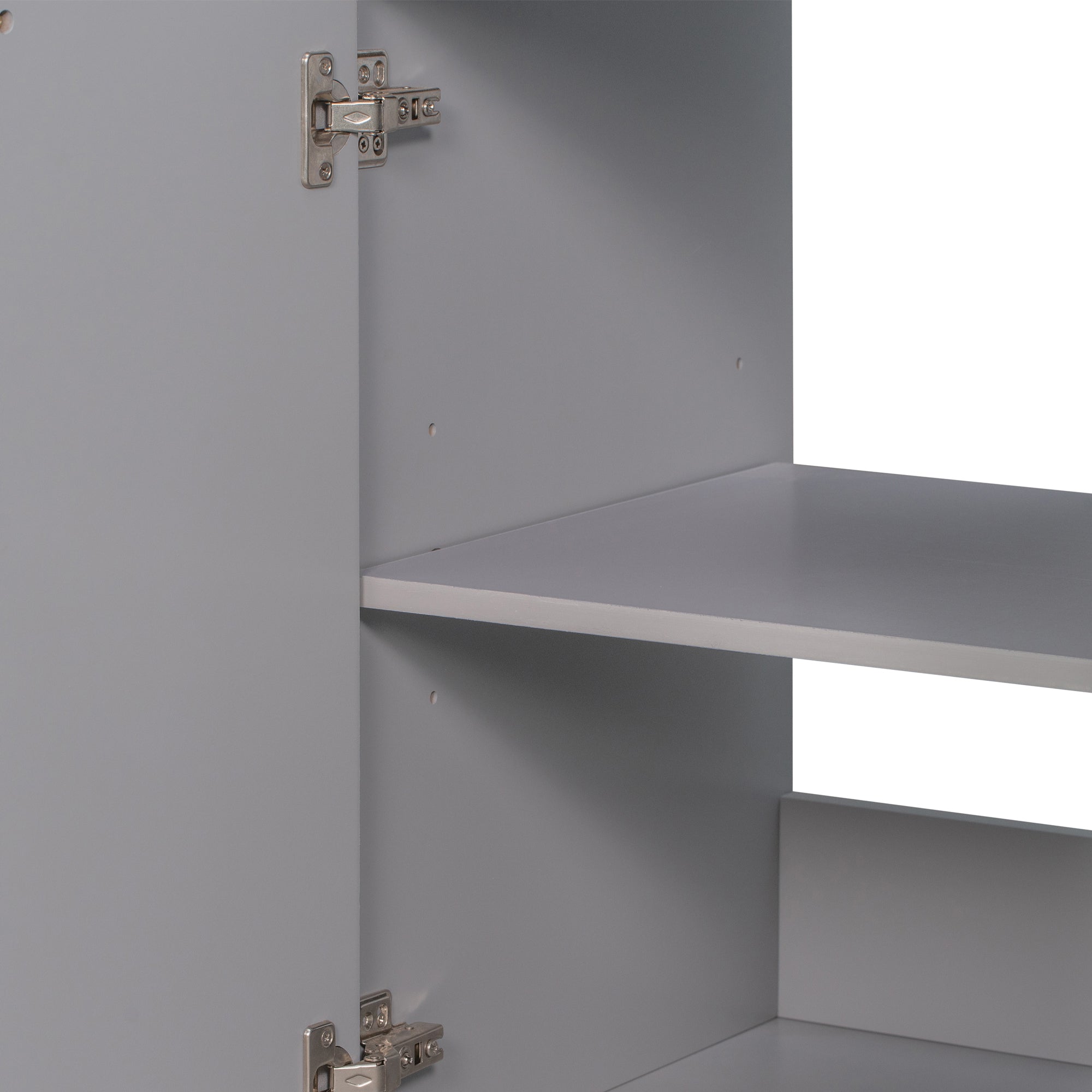 30 inch Freestanding Bath Vanity in Grey with White Resin Top