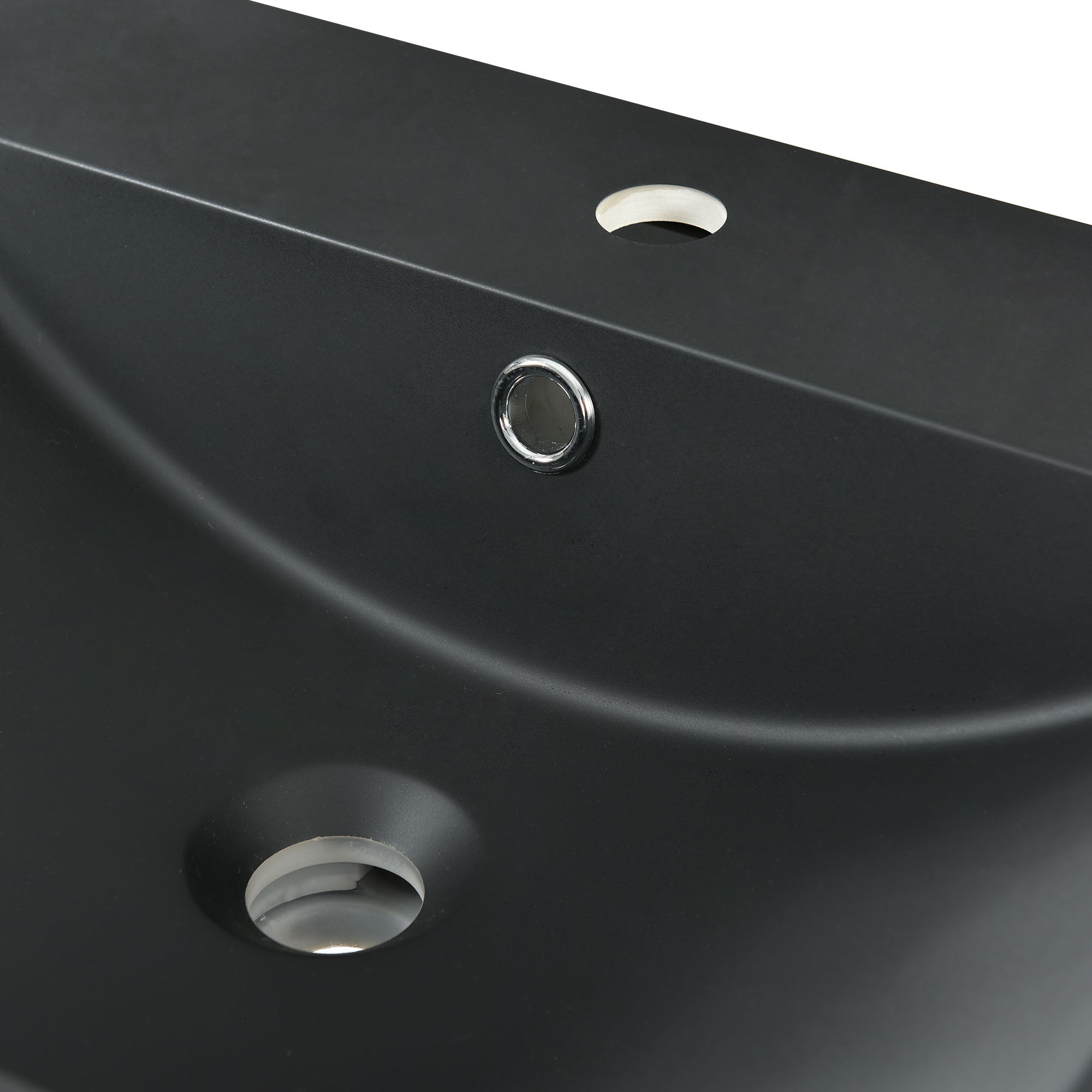 30 in. Freestanding Bath Vanity in Black with Black Cultured Marble Top