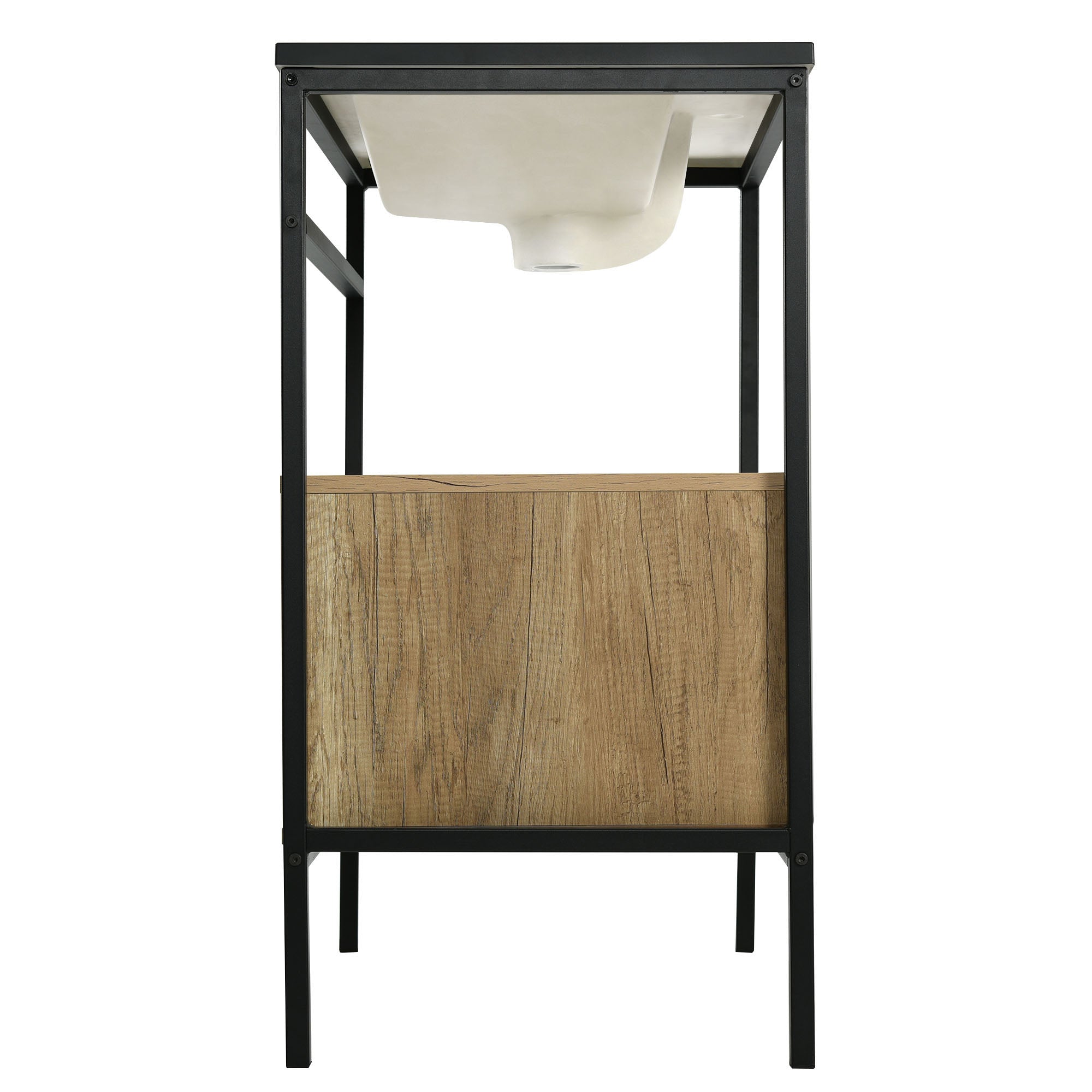 30 in. Freestanding Bath Vanity in Black with Black Cultured Marble Top