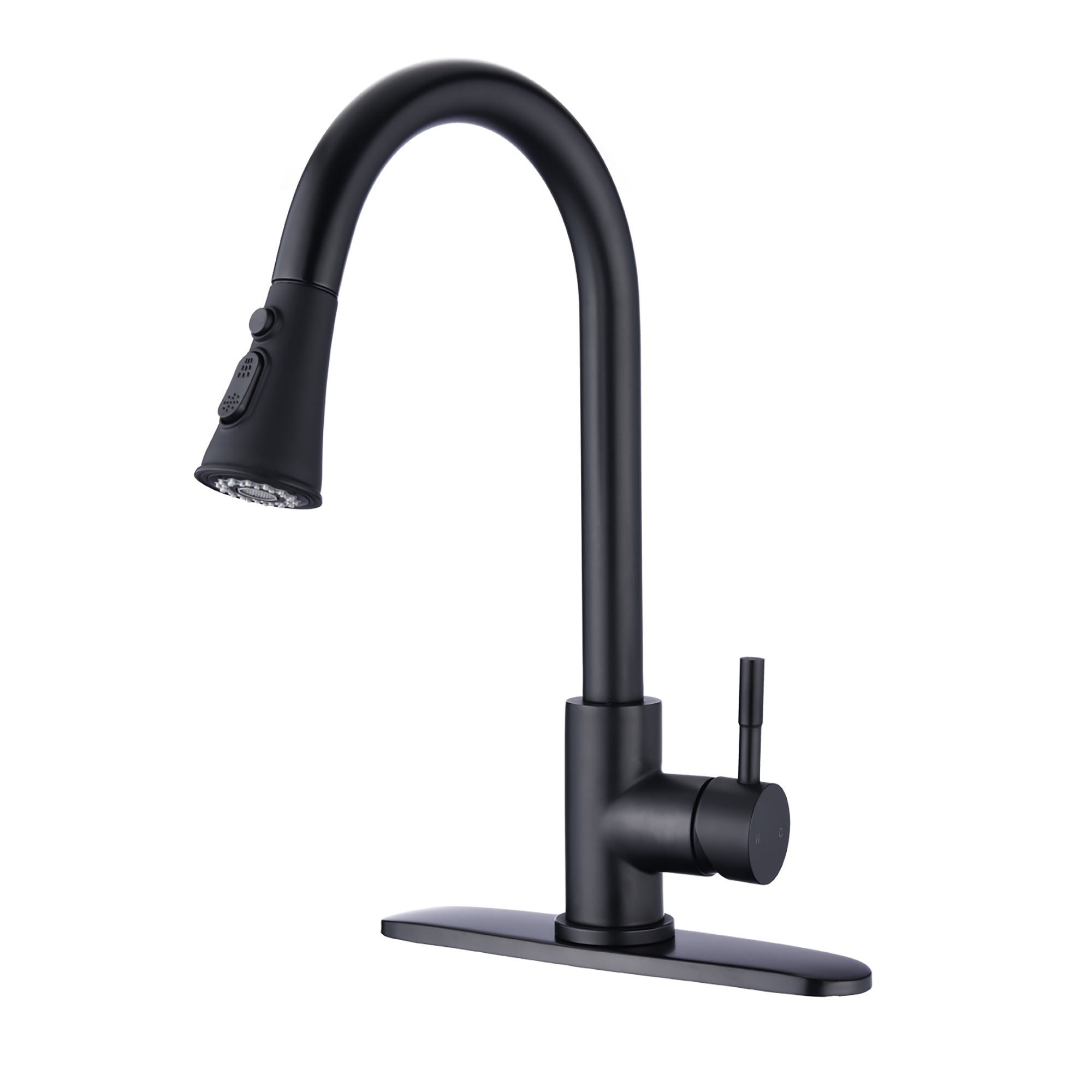 Single Handle Deck Mounted High Arc Pull Down Kitchen Faucet with Sprayer