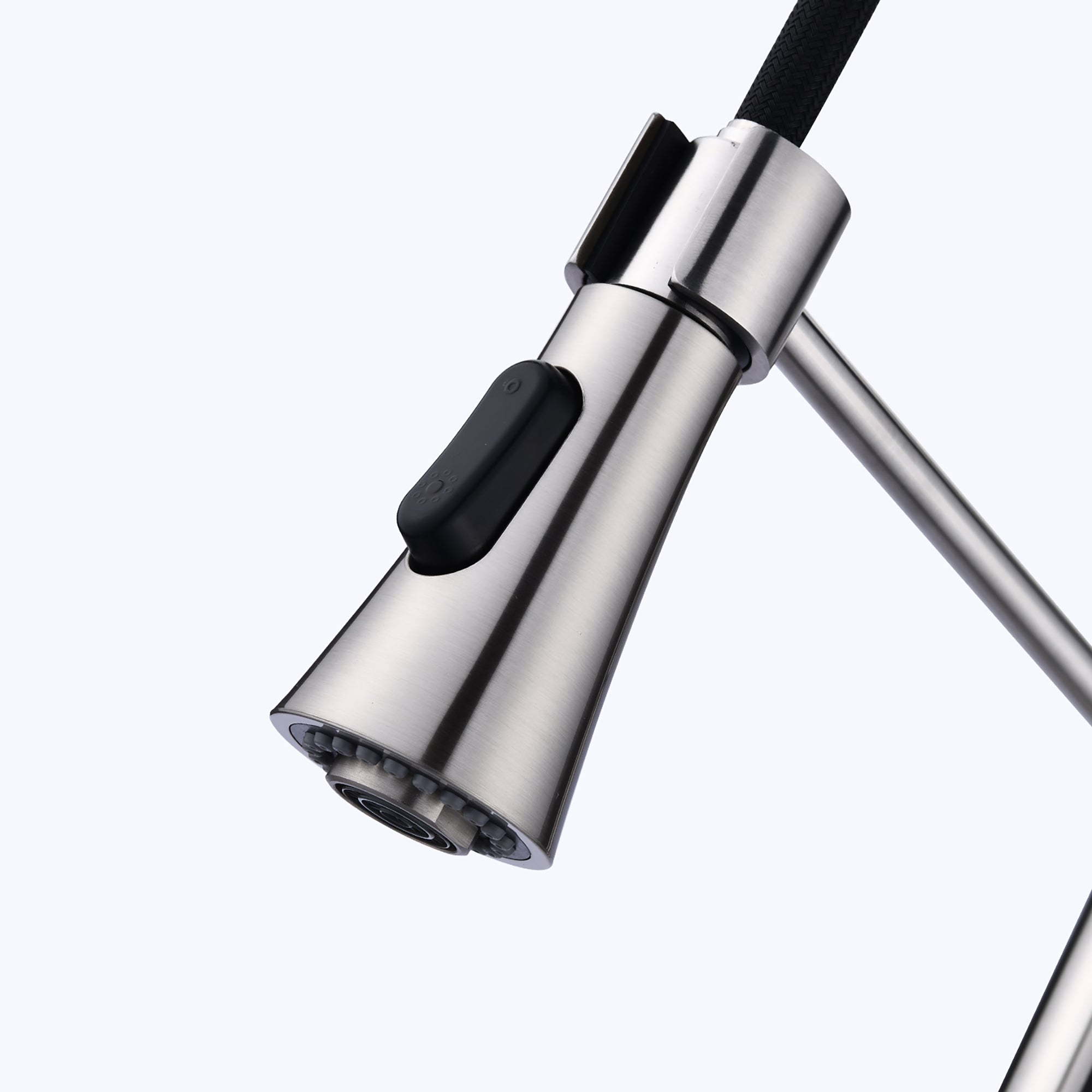 Single Handle Deck Mounted Spring Neck Pull Down Kitchen Faucet with Sprayer