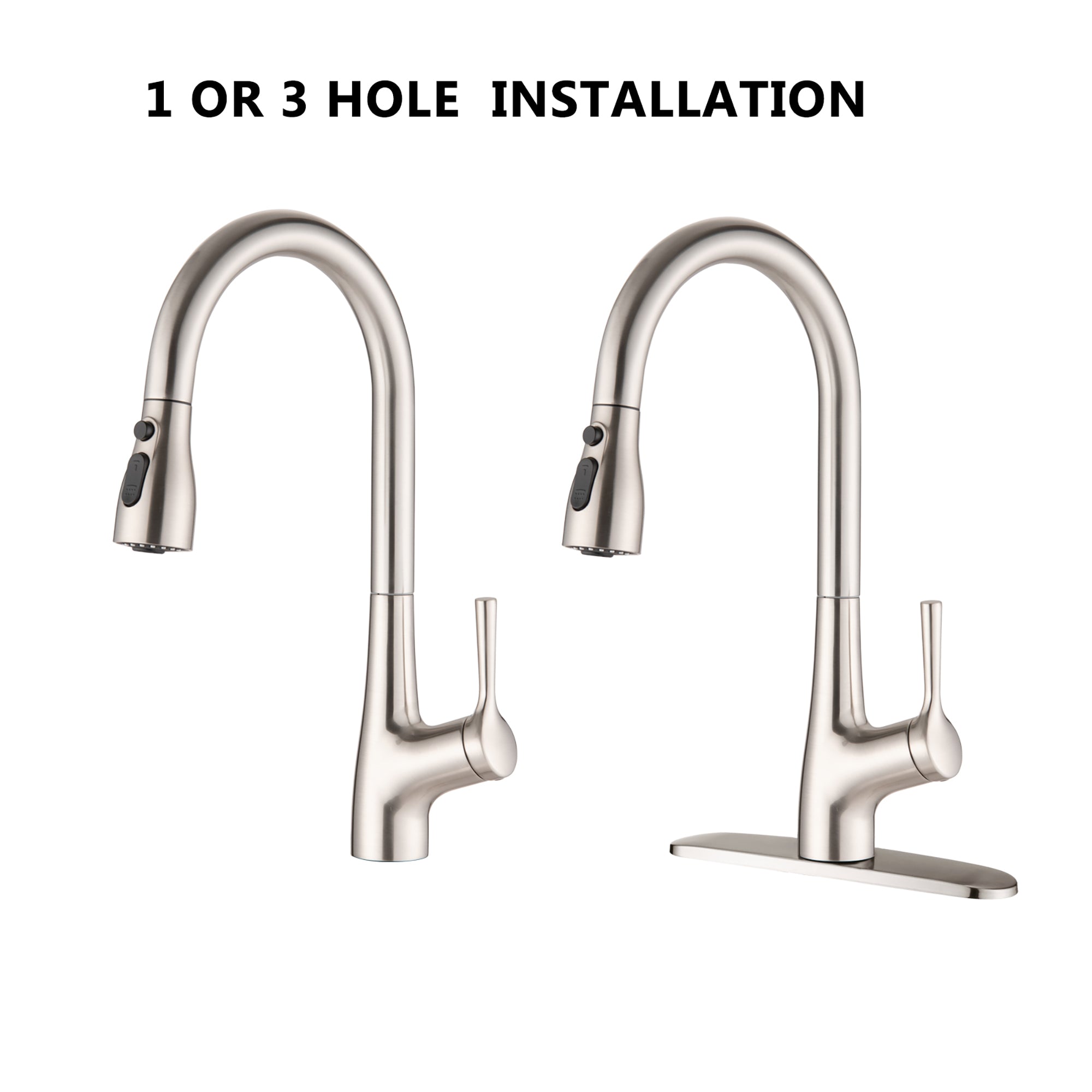 Single Handle Deck Mounted Pull Down Kitchen Faucet