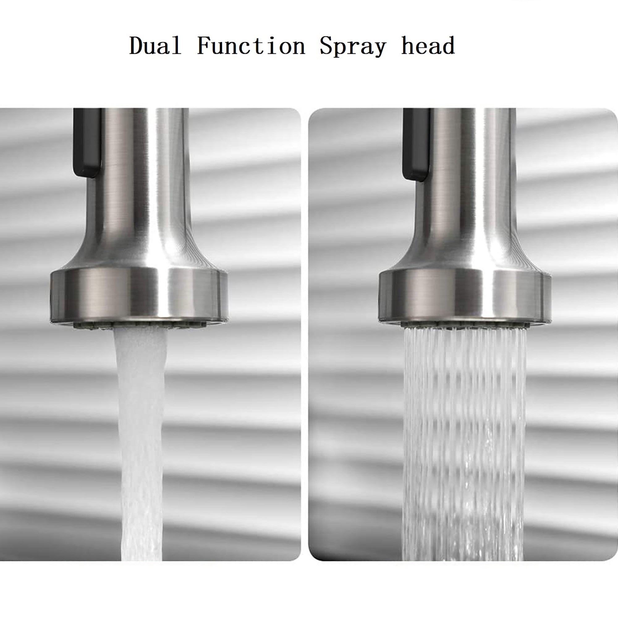 Single Handle Deck Mounted Spring Neck Kitchen Faucet with Pull Down Sprayer
