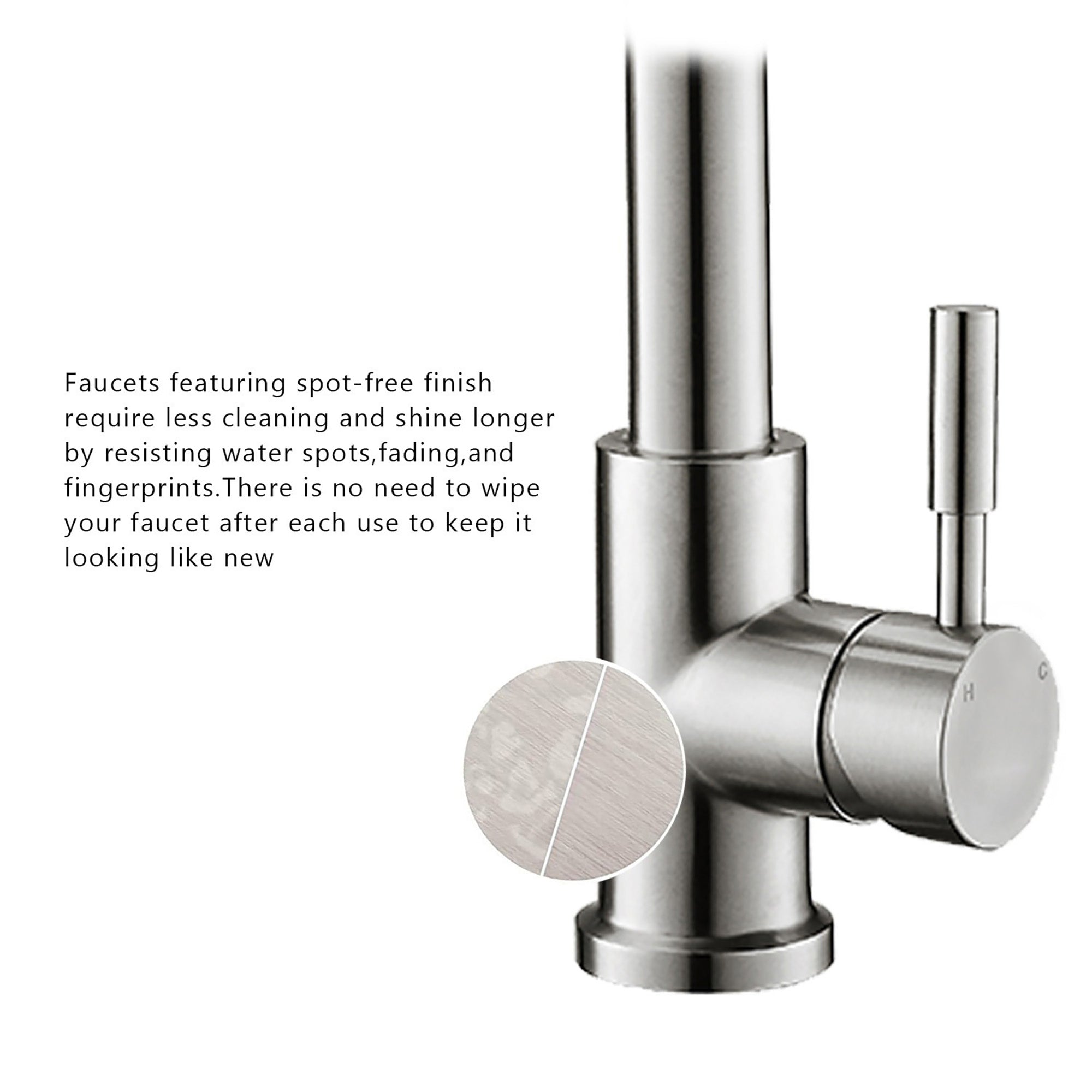 Single Handle Deck Mounted Spring Neck Pull Down Kitchen Faucet with Deckplate