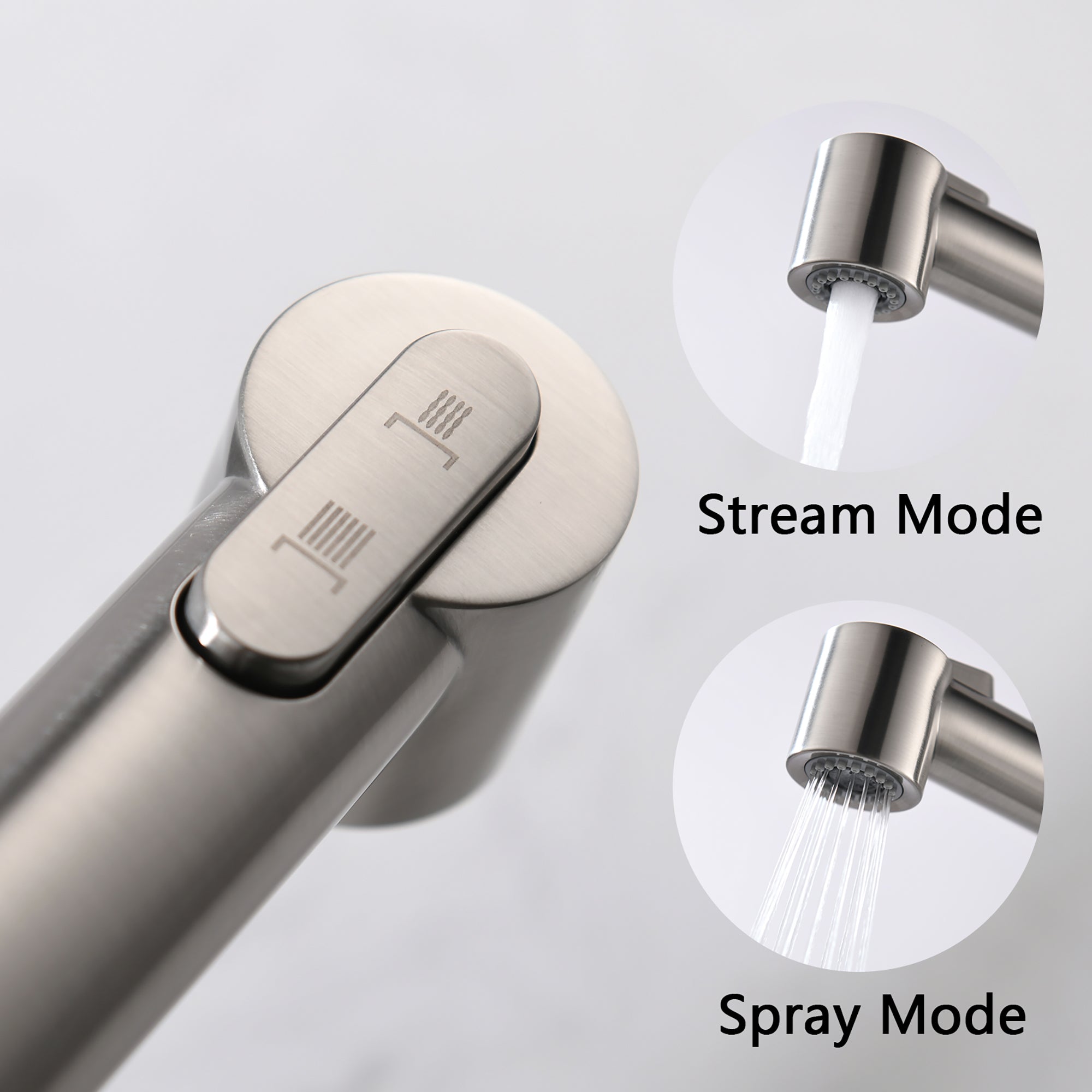 Single Handle Deck Mounted High Arc Pull Out Kitchen Faucet