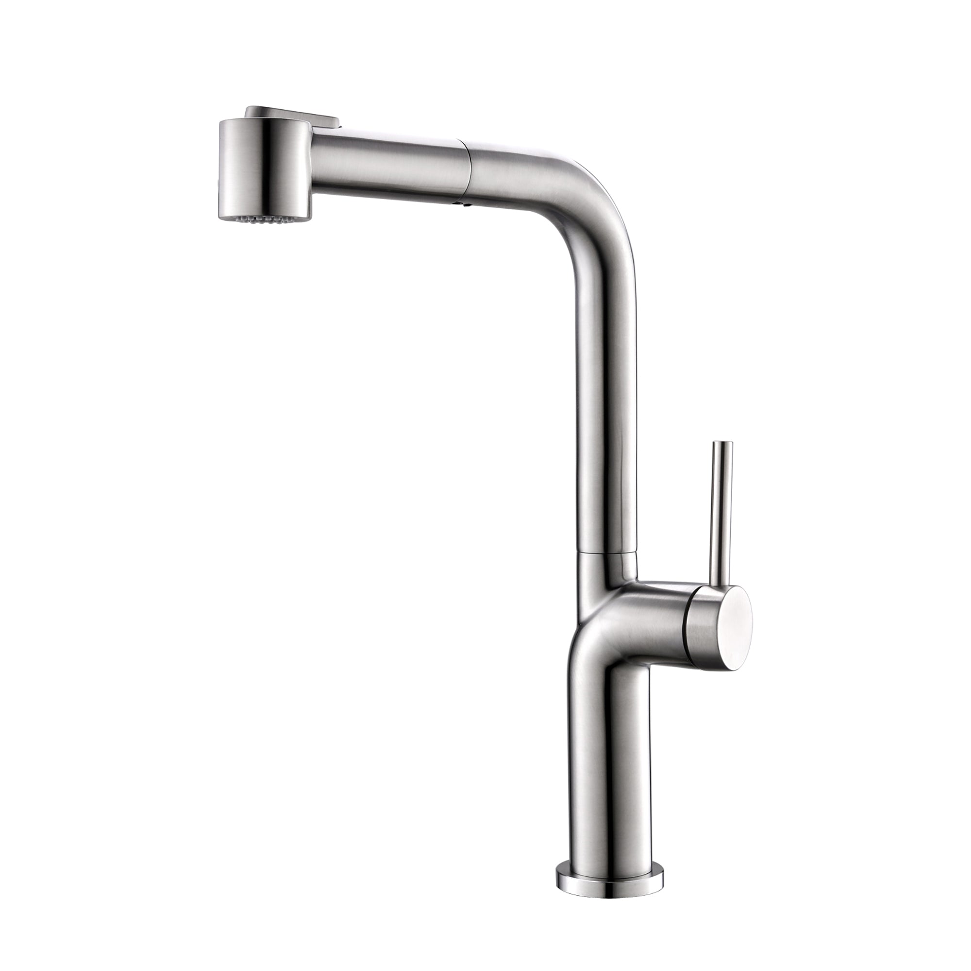 Single Handle Deck Mounted High Arc Pull Out Kitchen Faucet