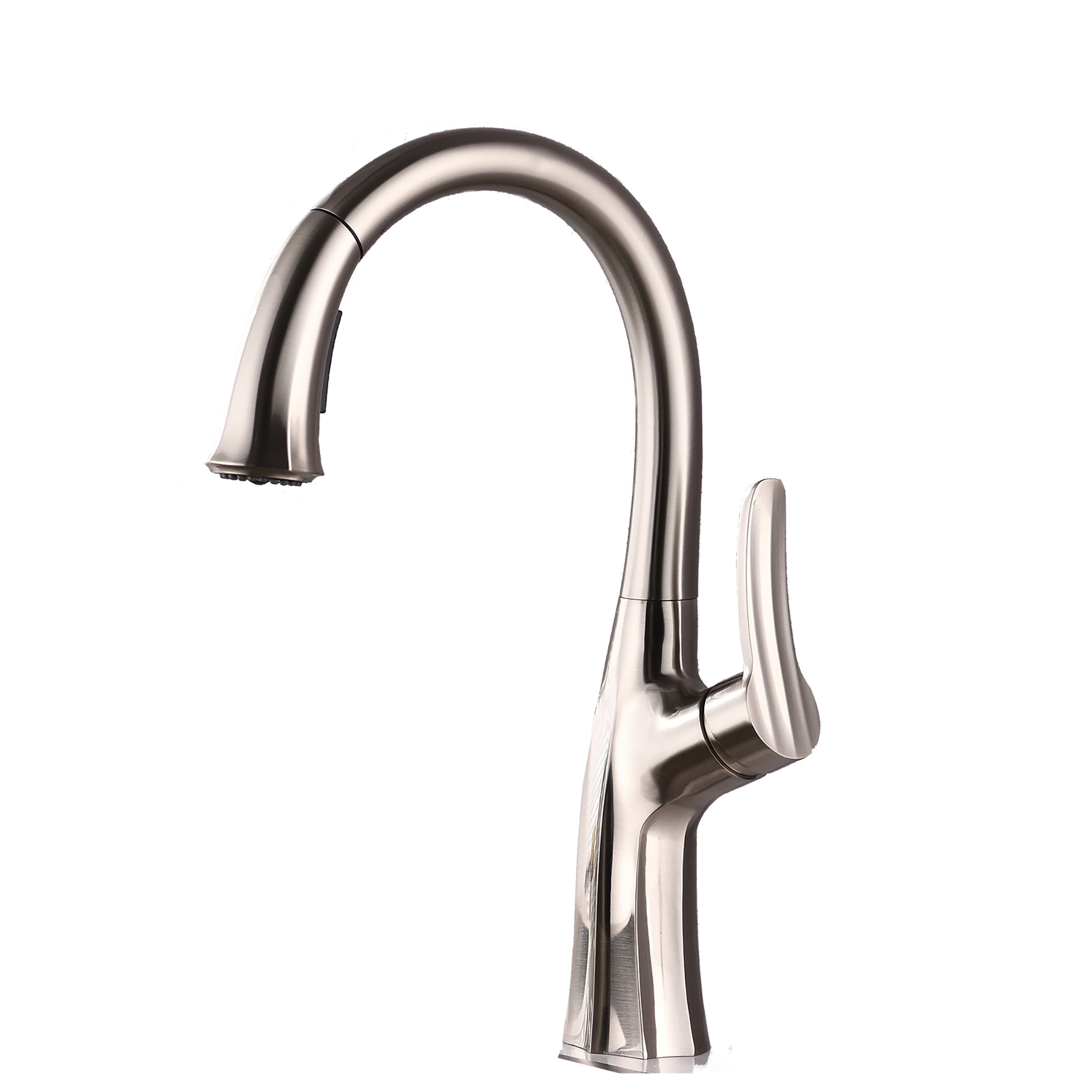Single Handle Deck Mounted High Arc Pull Down Kitchen Faucet