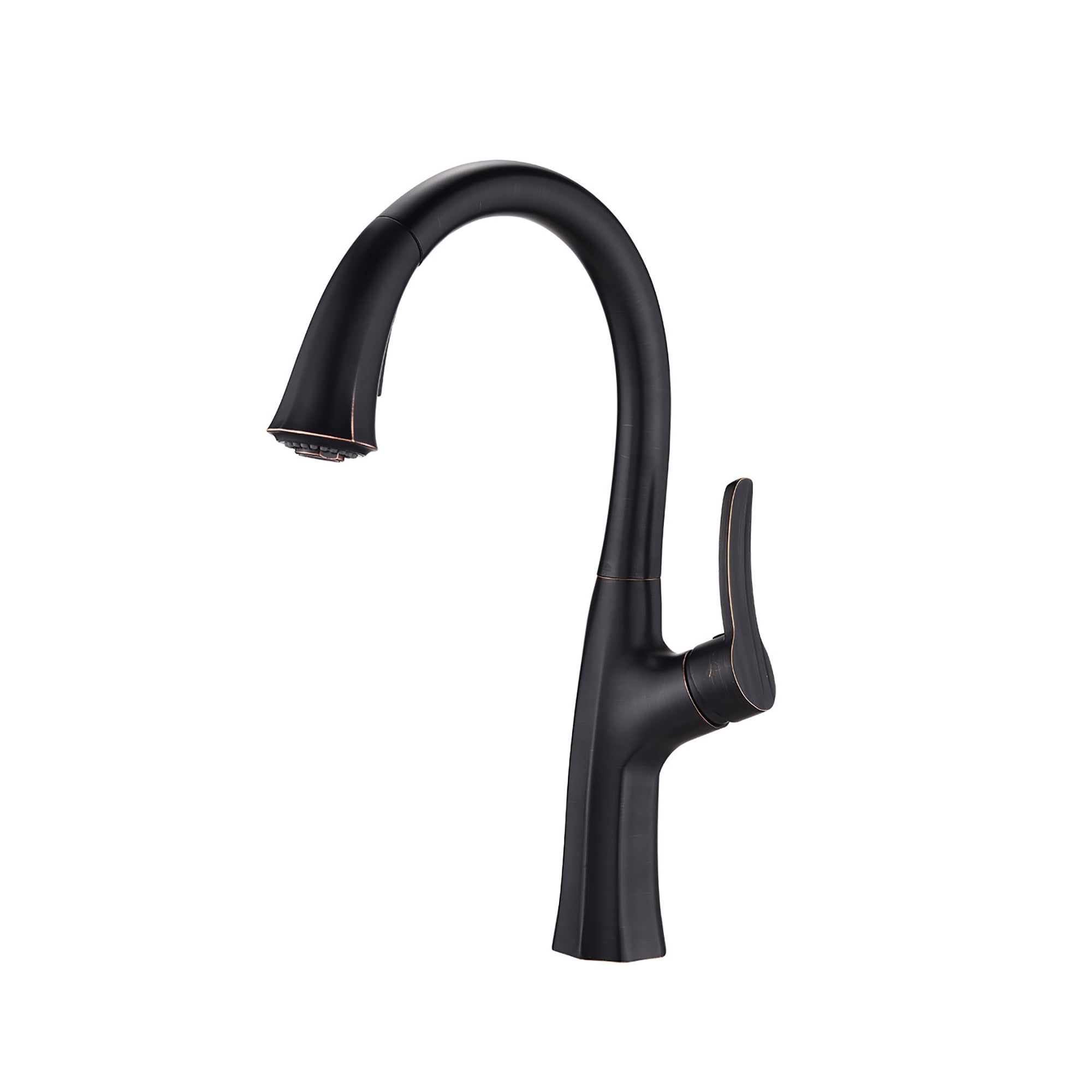 Single Handle Deck Mounted High Arc Pull Down Kitchen Faucet