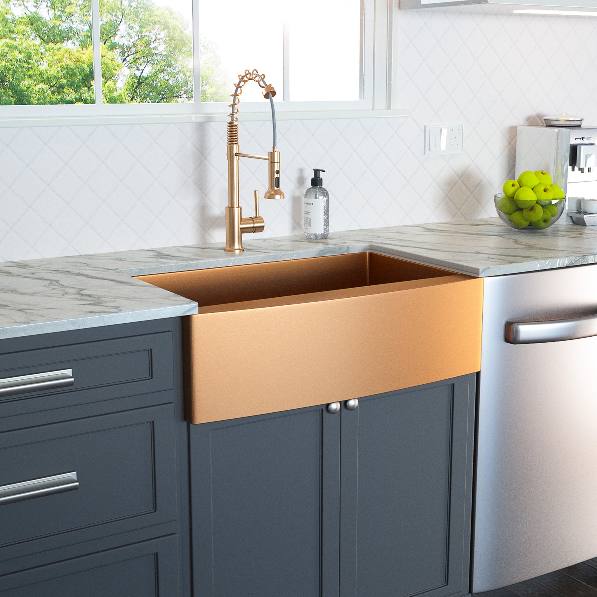 Stainless Steel Single Bowl Farmhouse Apron Kitchen Sink with Grid and Strainer