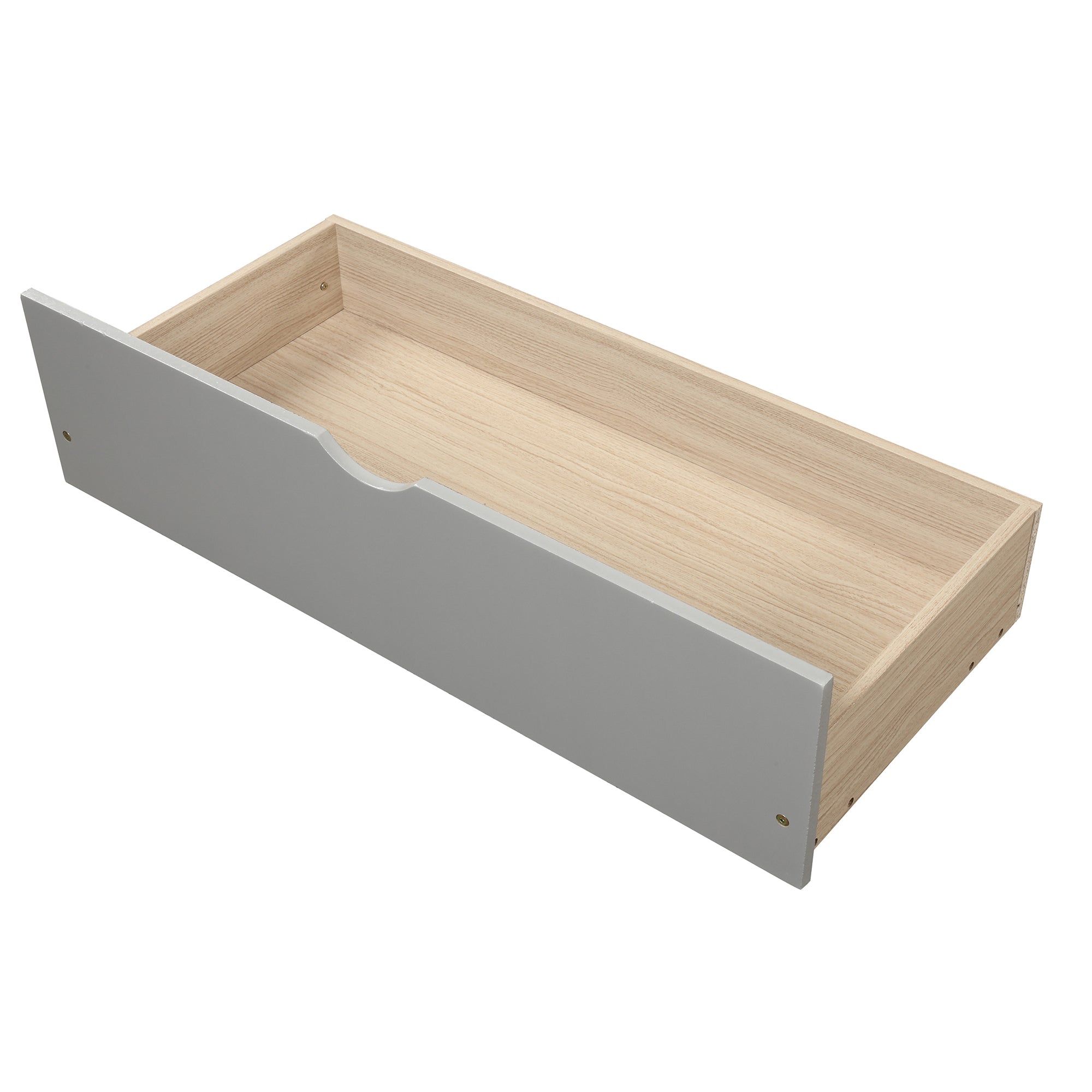Twin Wood Frame Platform Bed with 2 Drawers