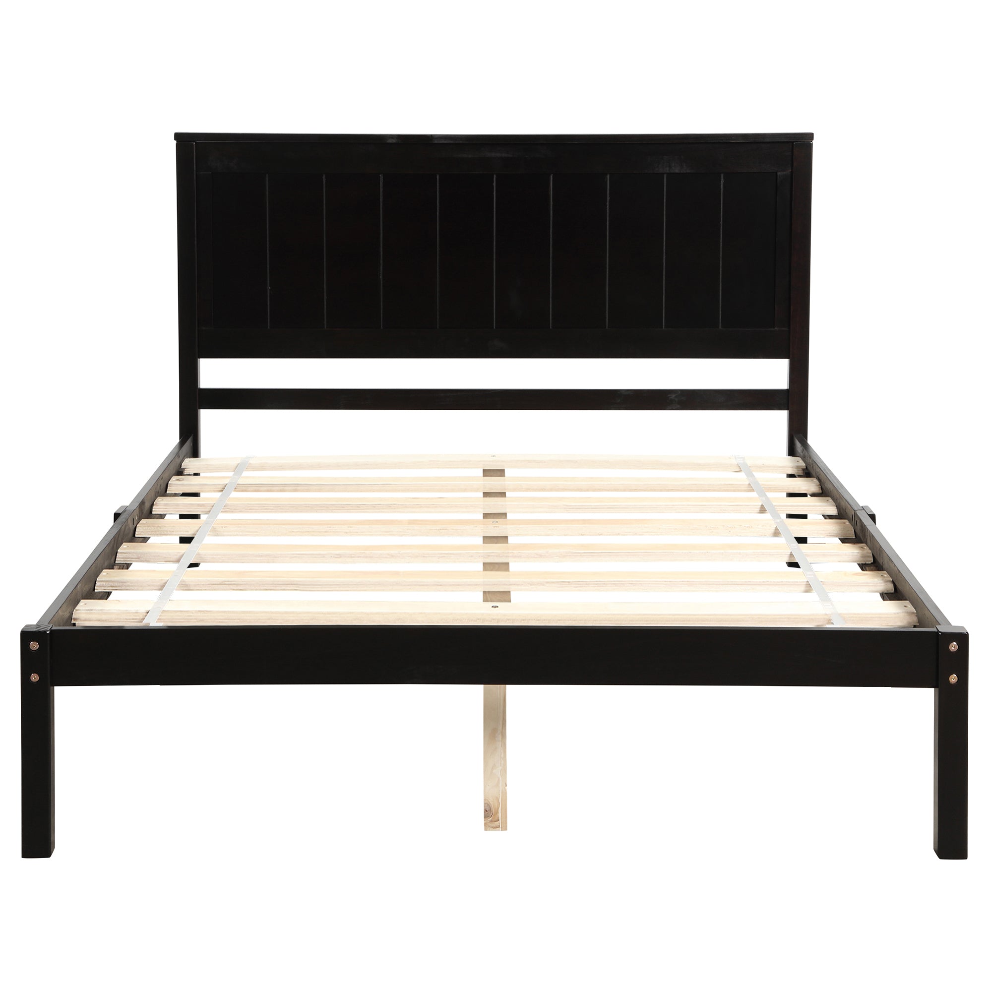 Twin/Full/Queen Wood Frame Platform Bed with Headboard
