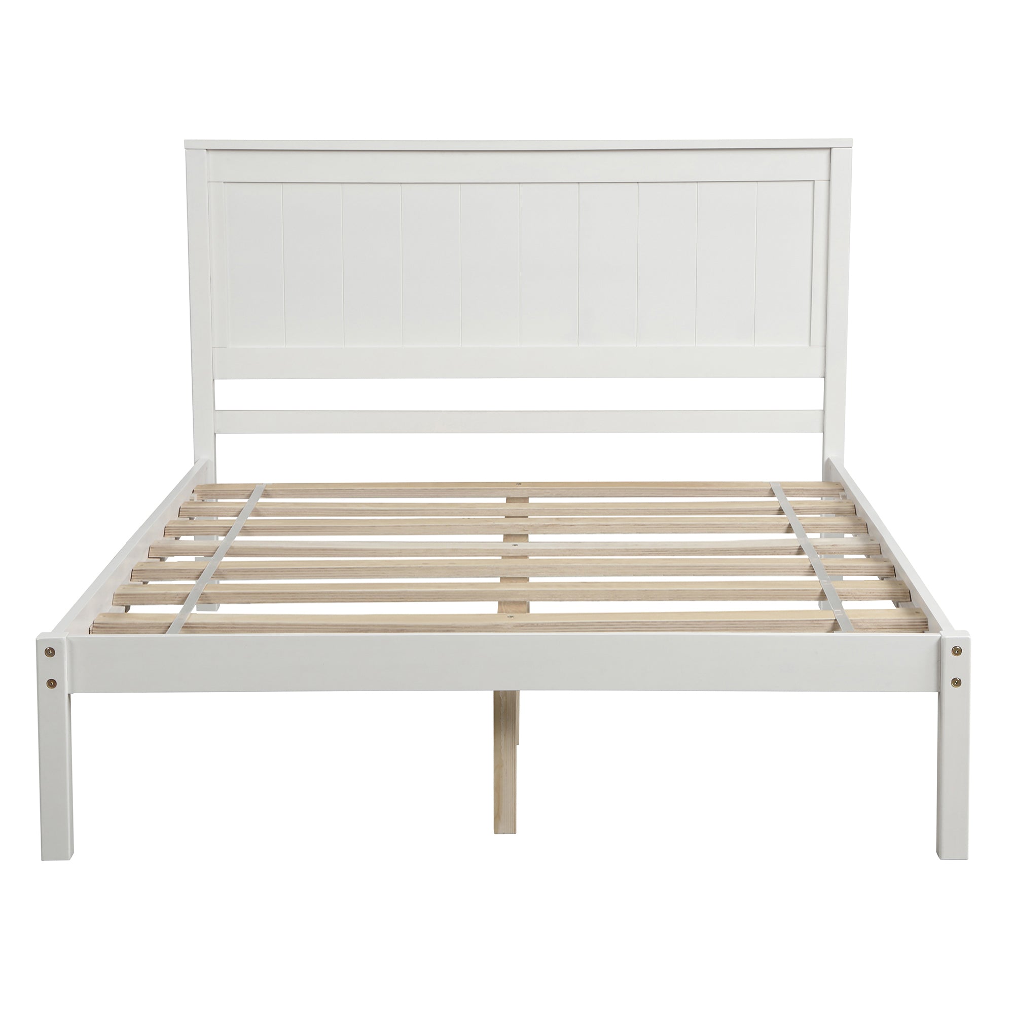 Twin/Full/Queen Wood Frame Platform Bed with Headboard