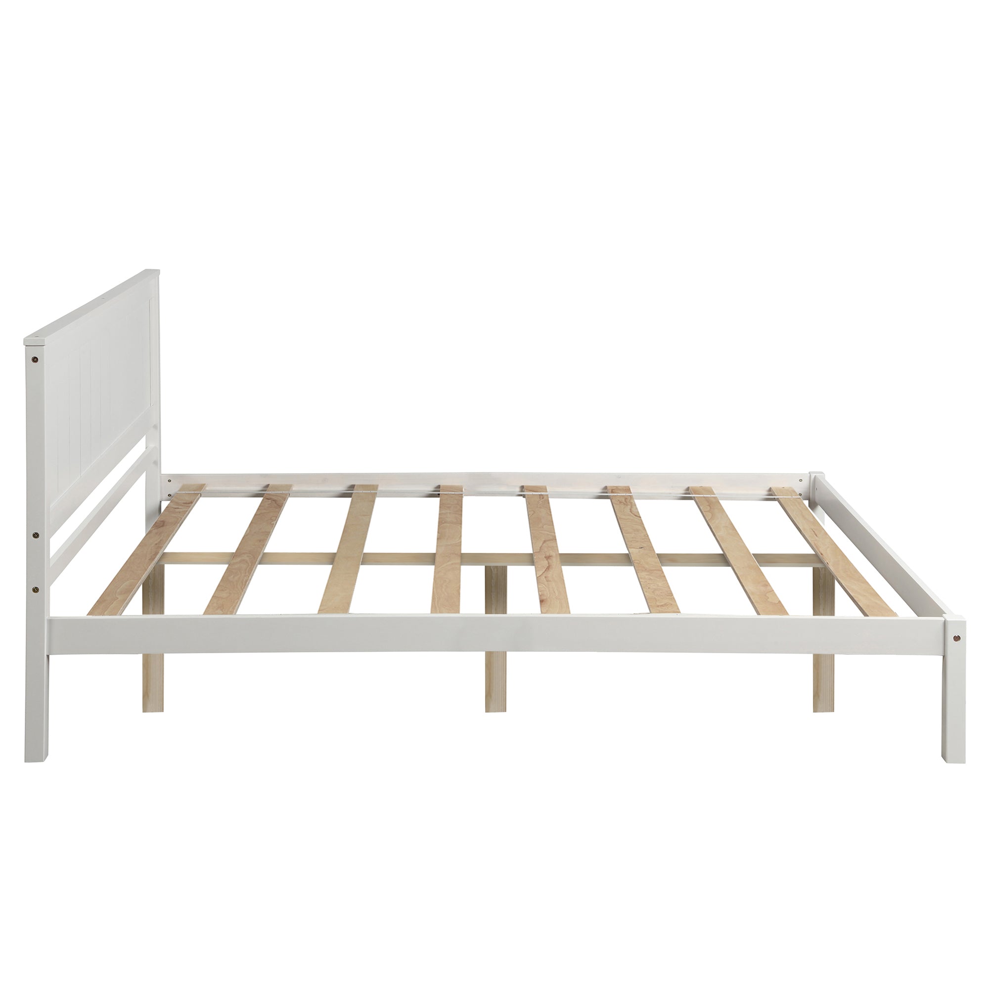Twin/Full/Queen Wood Frame Platform Bed with Headboard