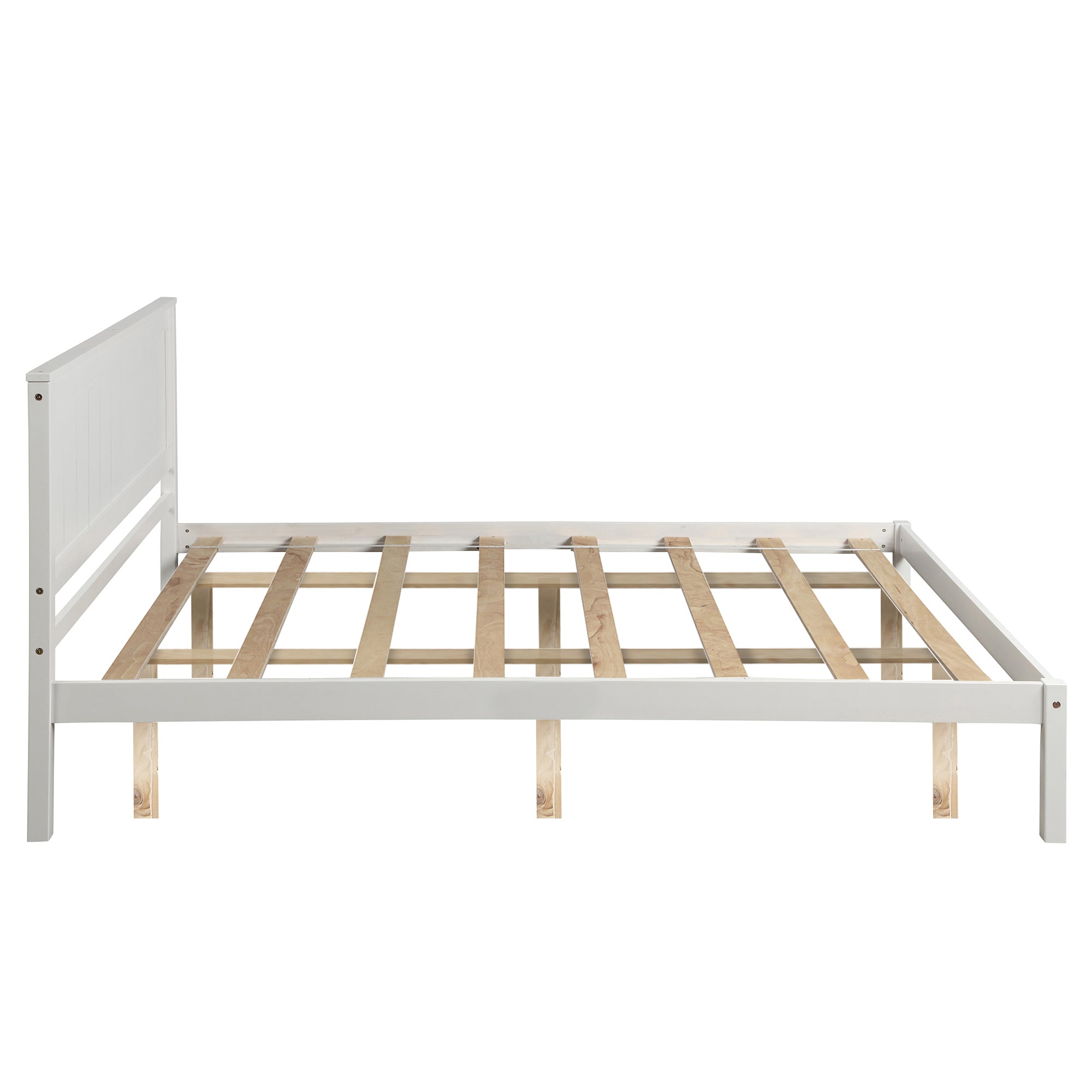 Twin/Full/Queen Wood Frame Platform Bed with Headboard