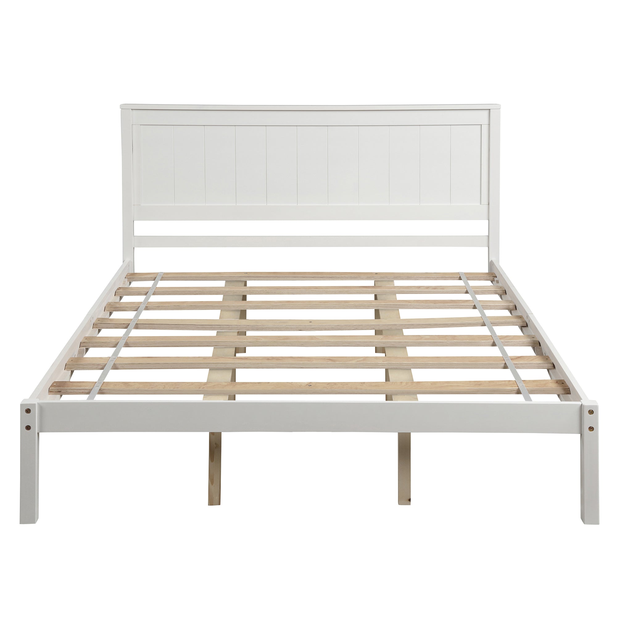 Twin/Full/Queen Wood Frame Platform Bed with Headboard