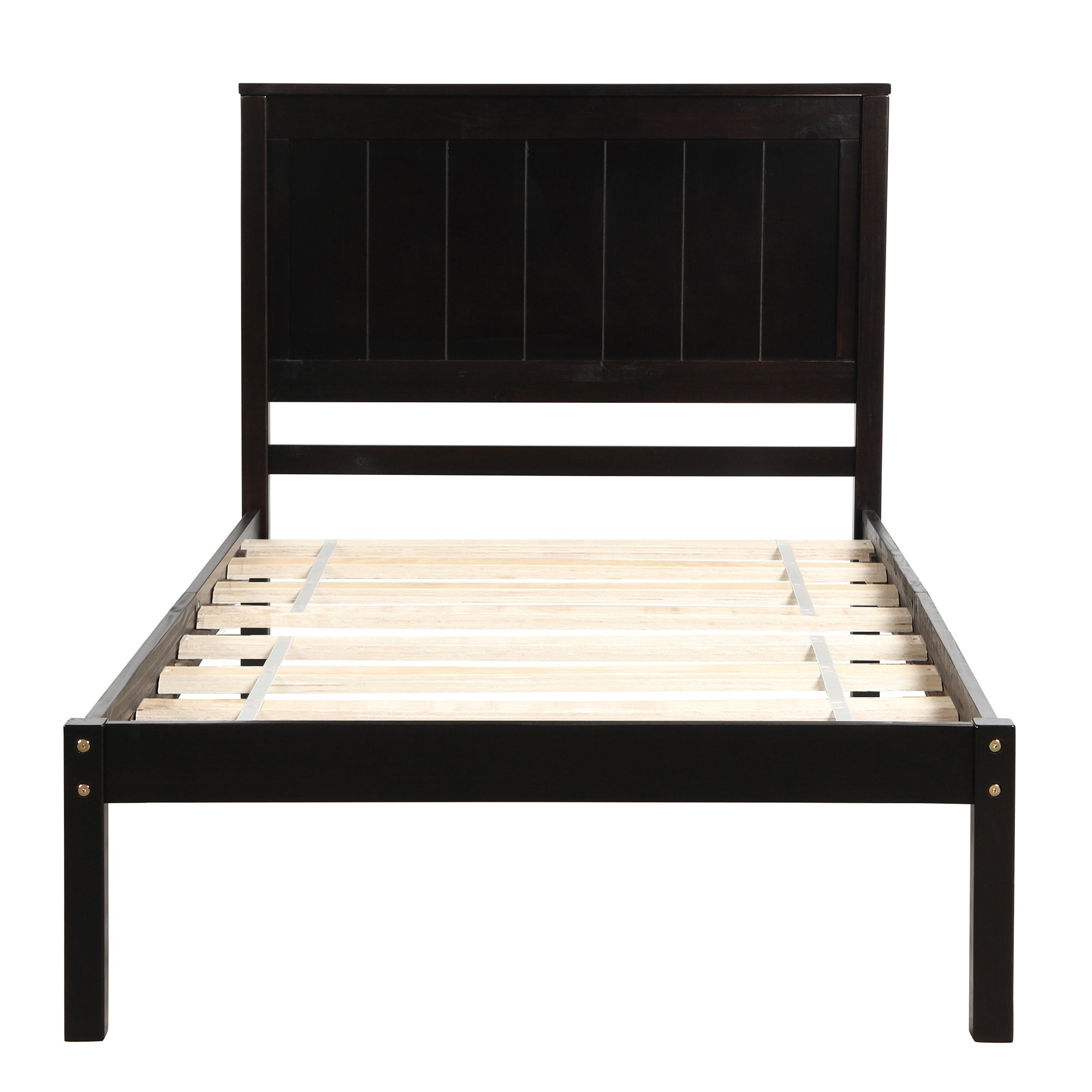 Twin/Full/Queen Wood Frame Platform Bed with Headboard