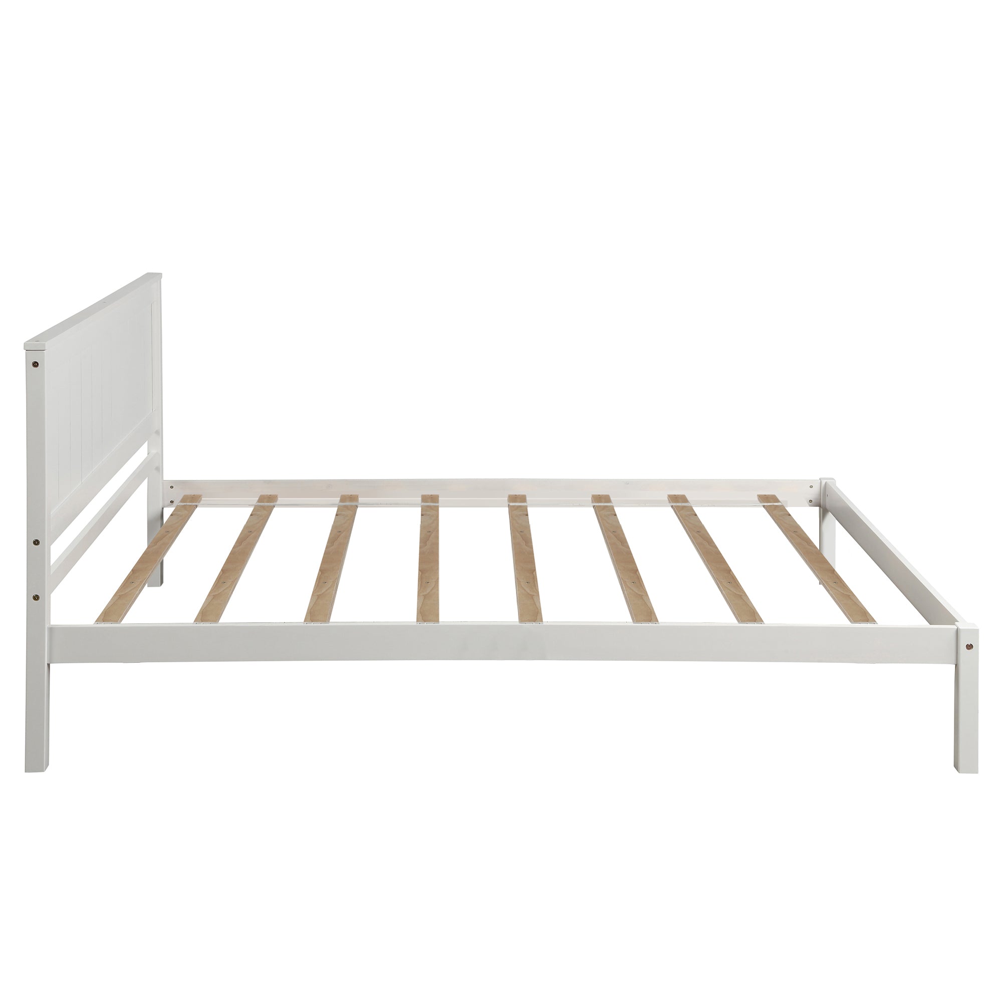 Twin/Full/Queen Wood Frame Platform Bed with Headboard