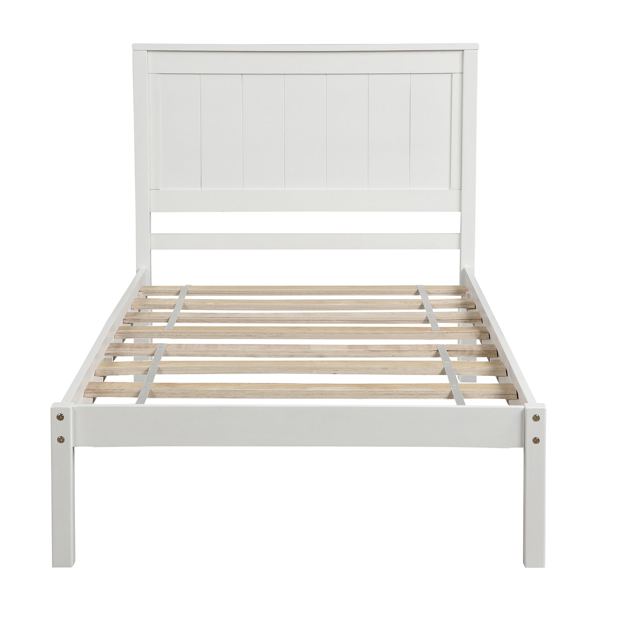 Twin/Full/Queen Wood Frame Platform Bed with Headboard