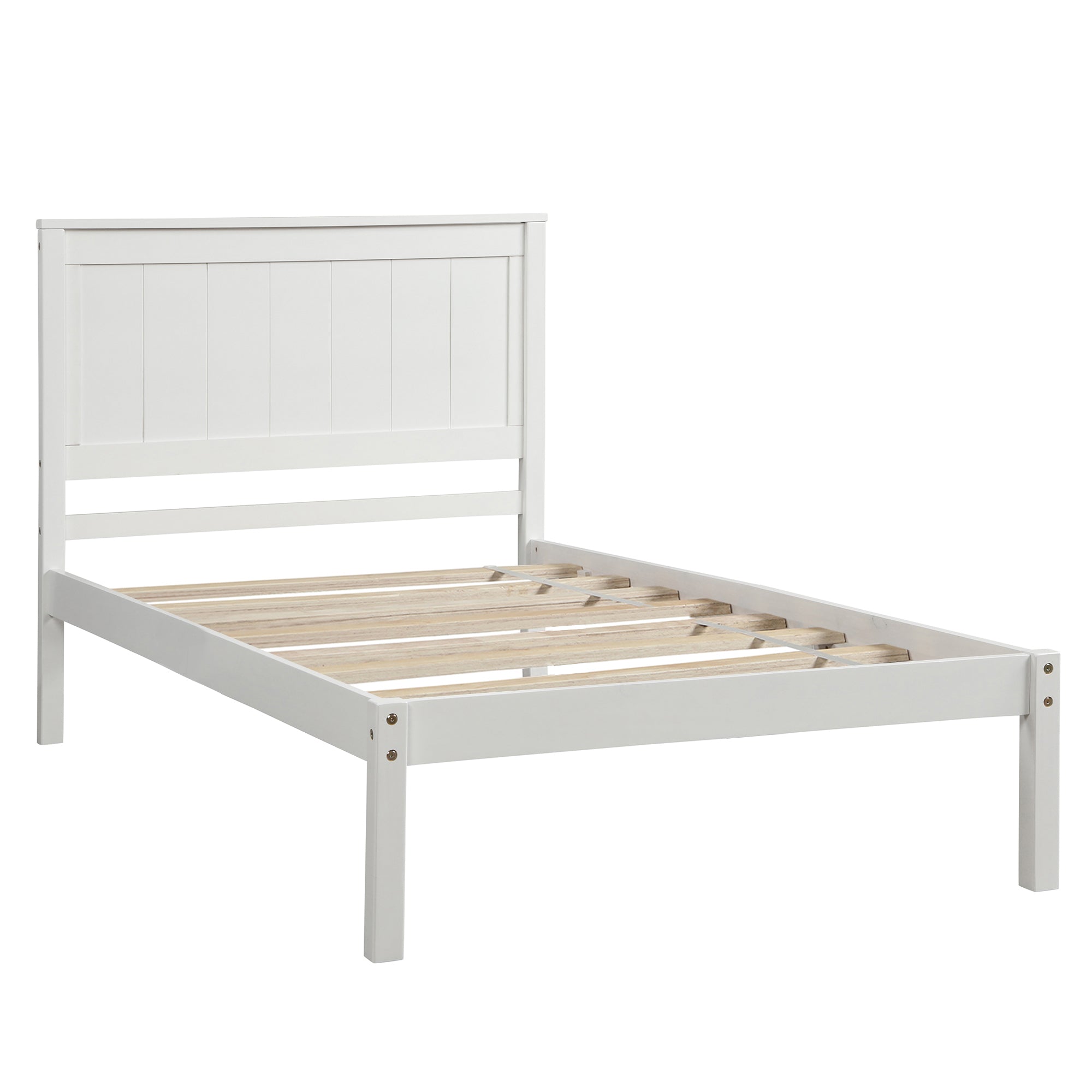 Twin/Full/Queen Wood Frame Platform Bed with Headboard