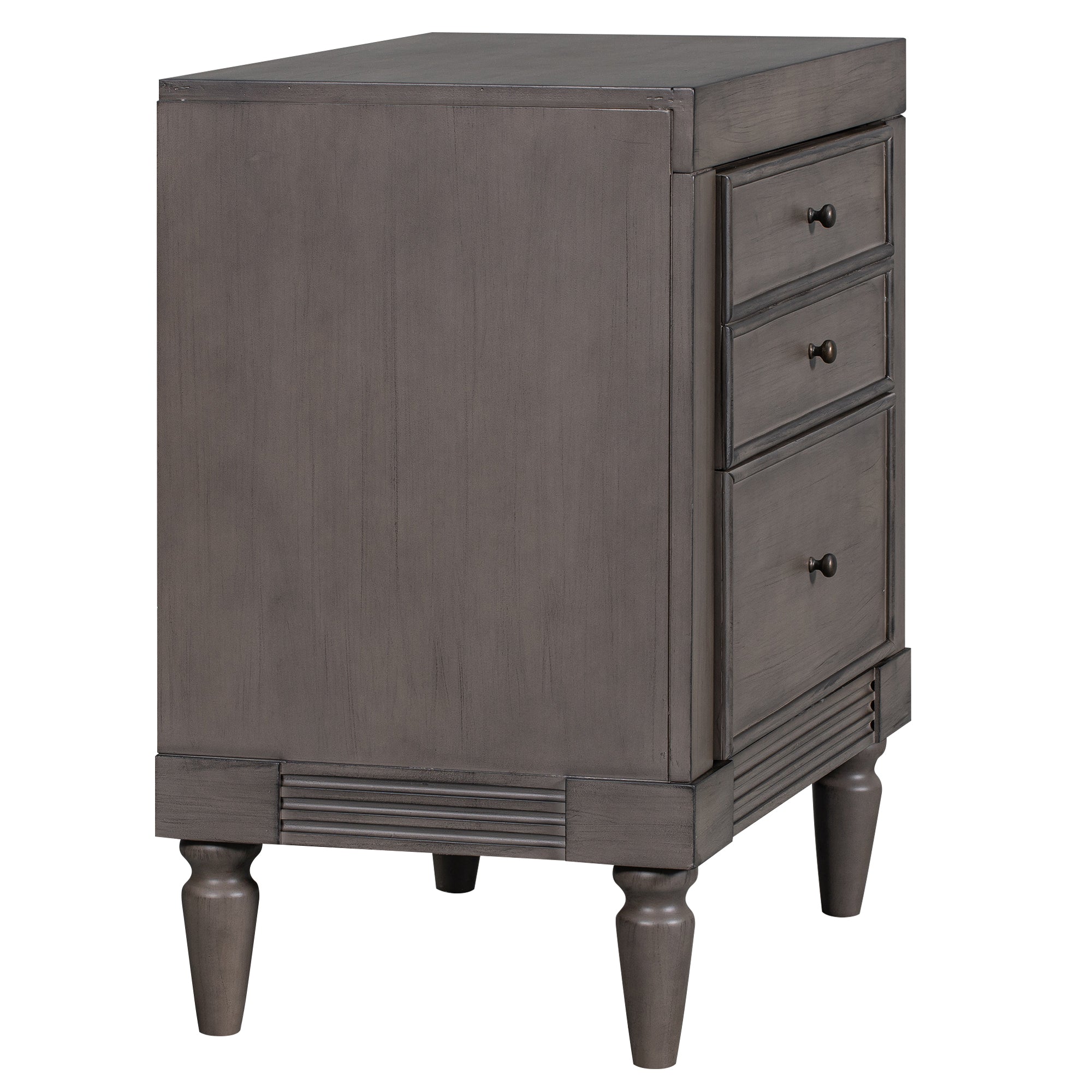 3-Drawer Wood Nightstand