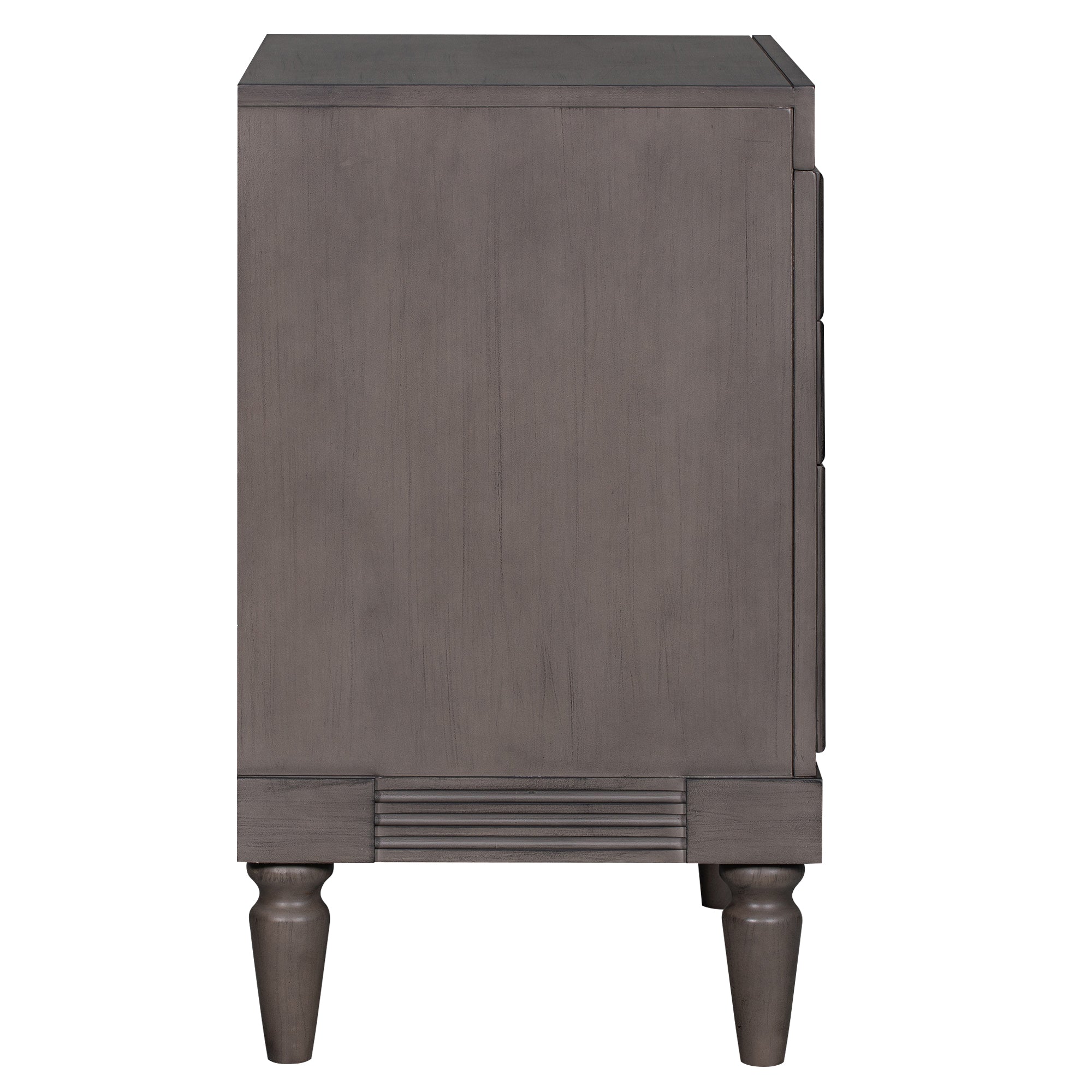 3-Drawer Wood Nightstand