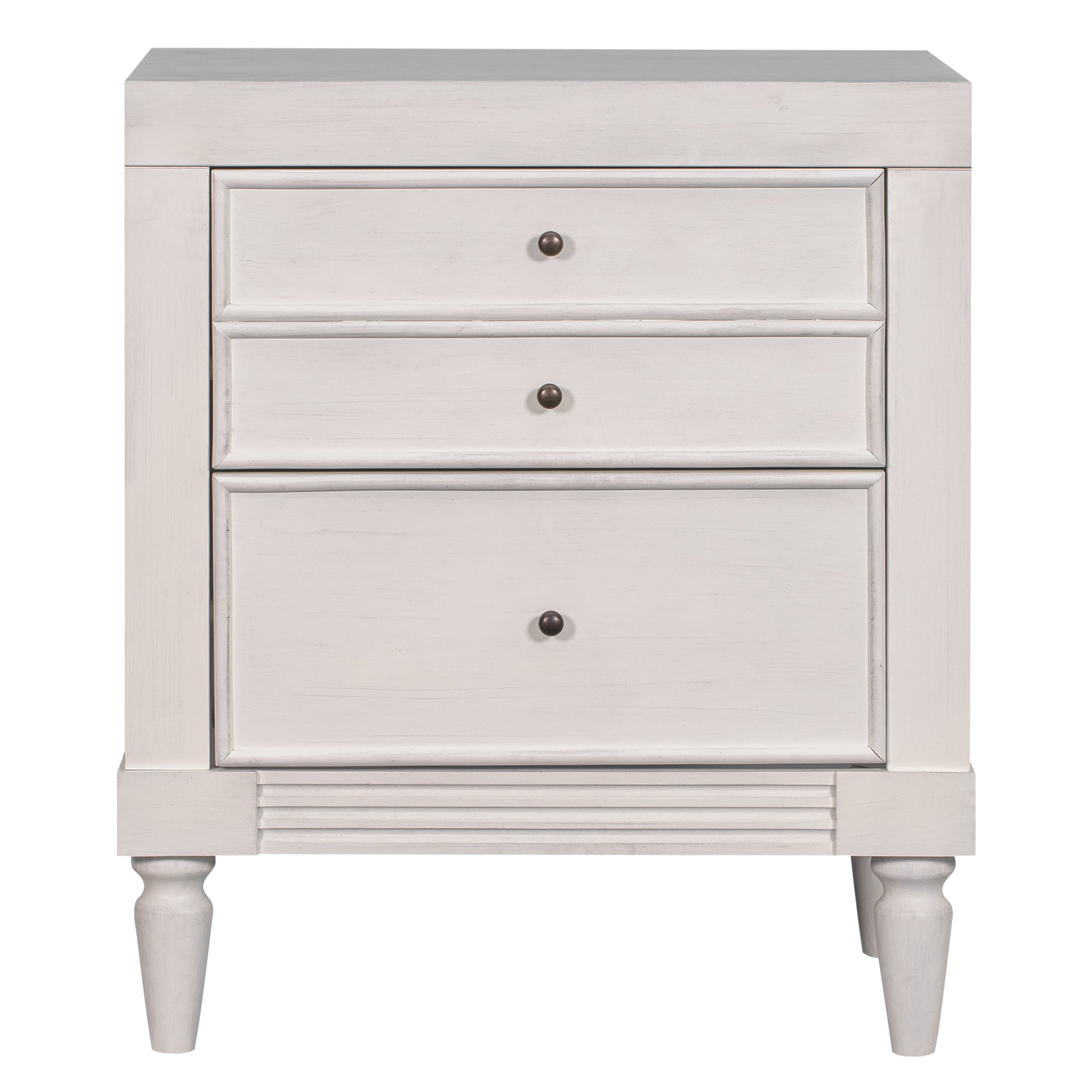 3-Drawer Wood Nightstand