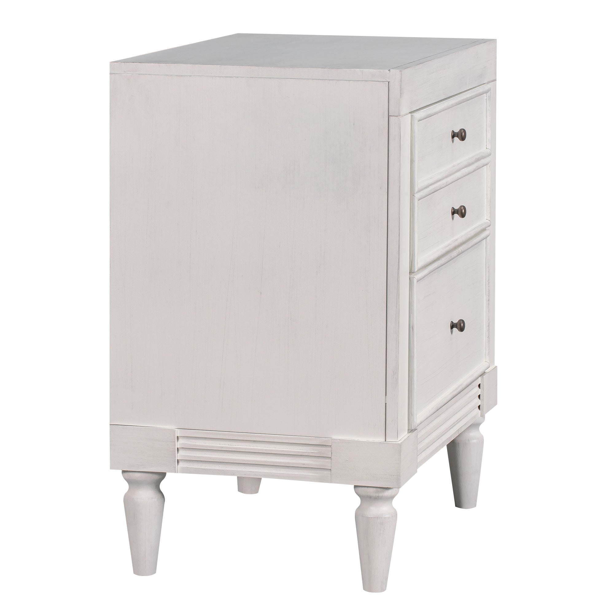 3-Drawer Wood Nightstand