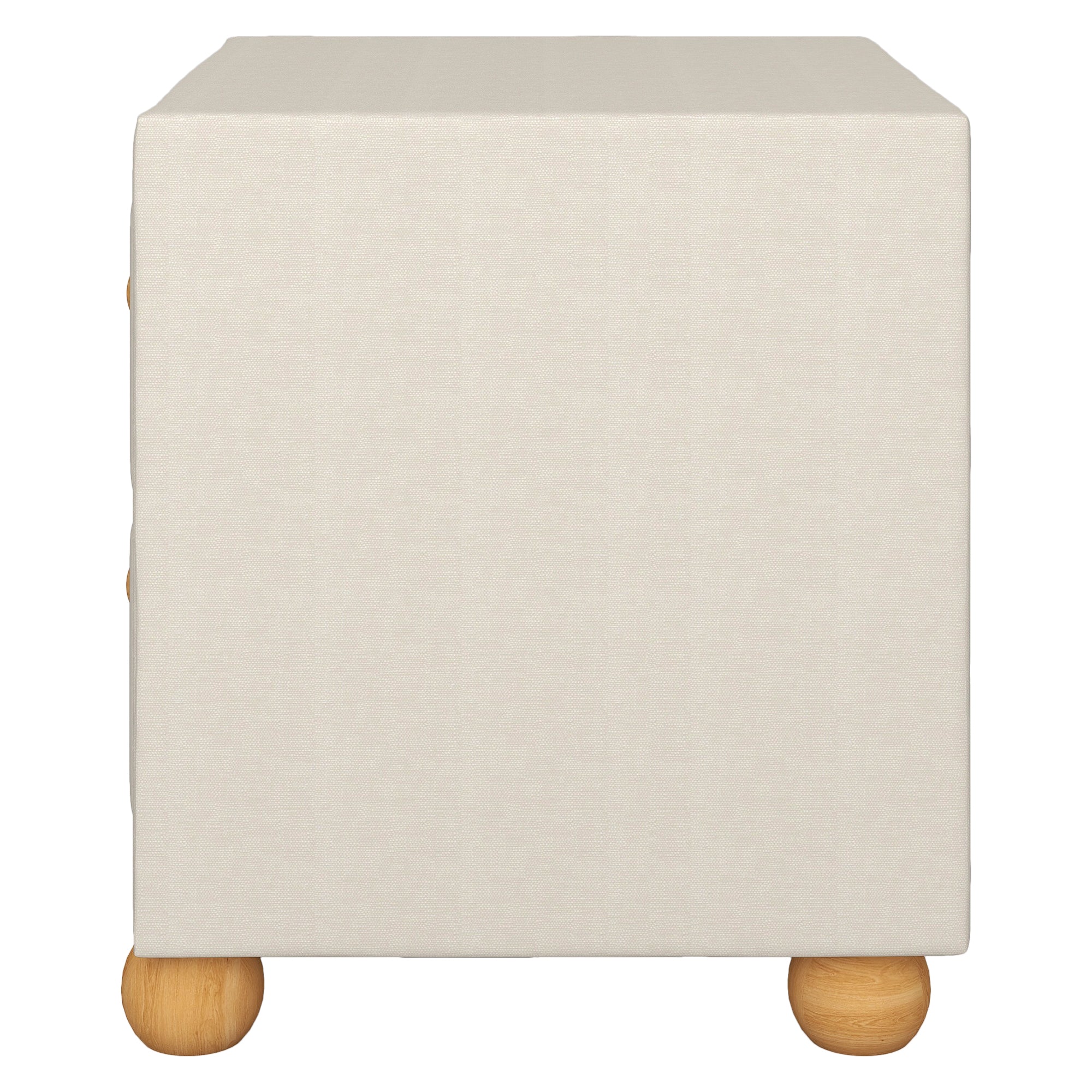 21" Tall 2-Drawer Wood Nightstand