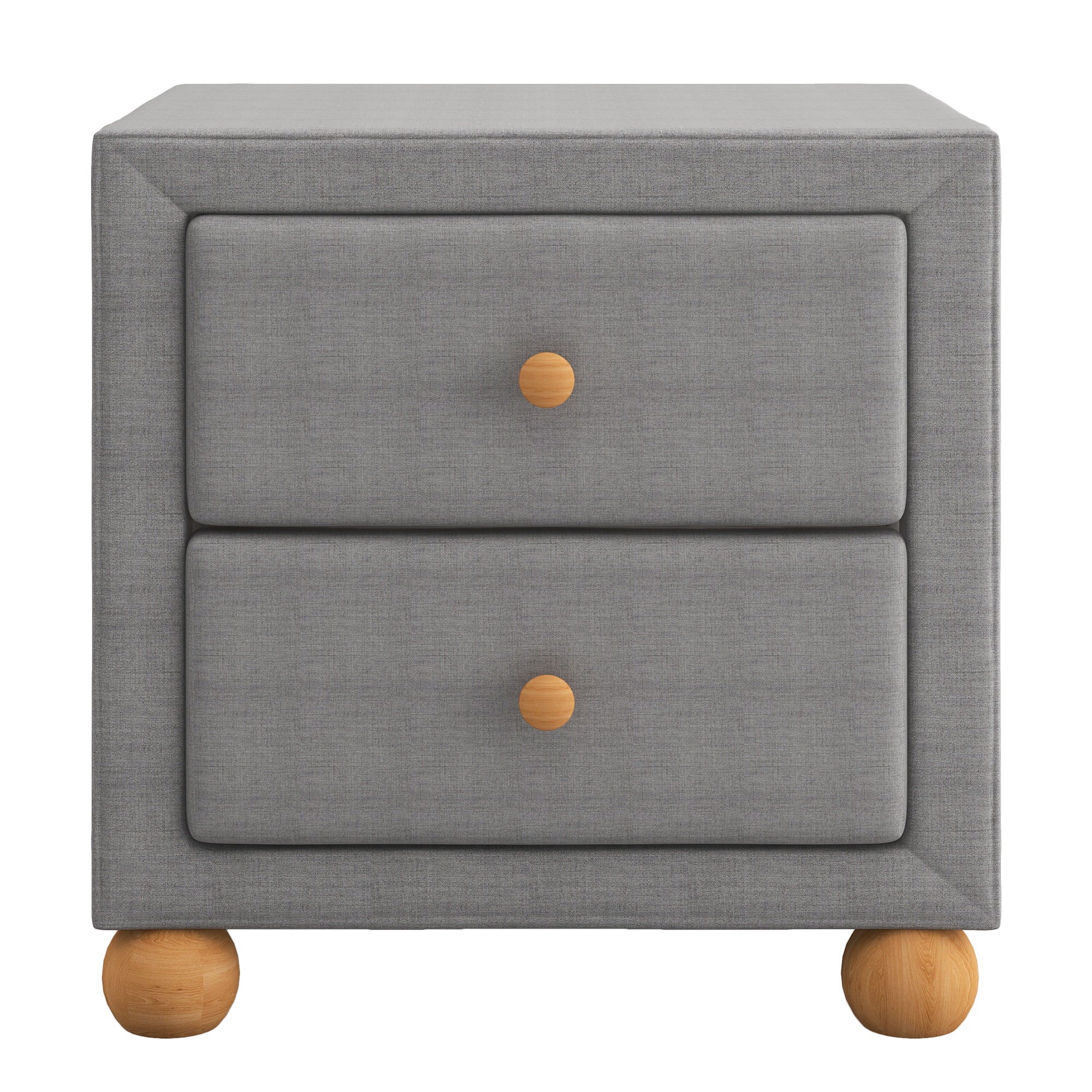 21" Tall 2-Drawer Wood Nightstand