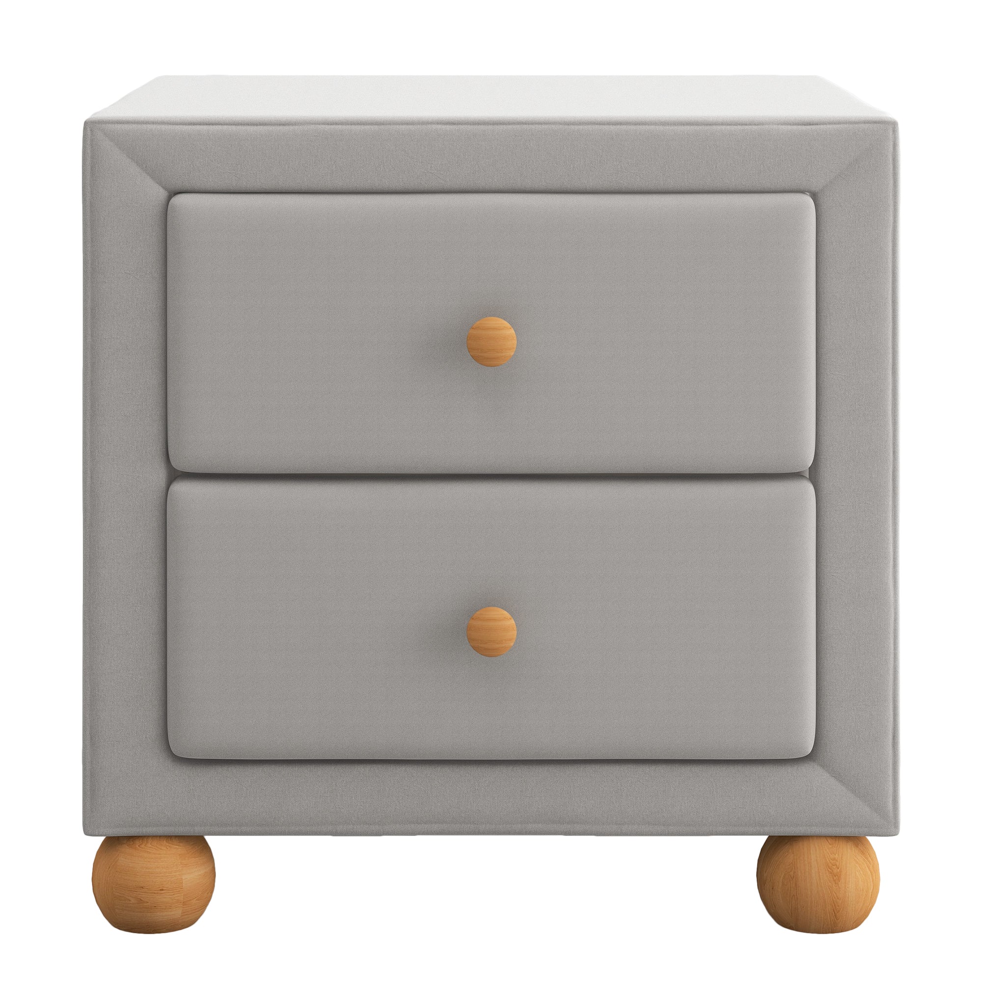 21" Tall 2-Drawer Wood Nightstand