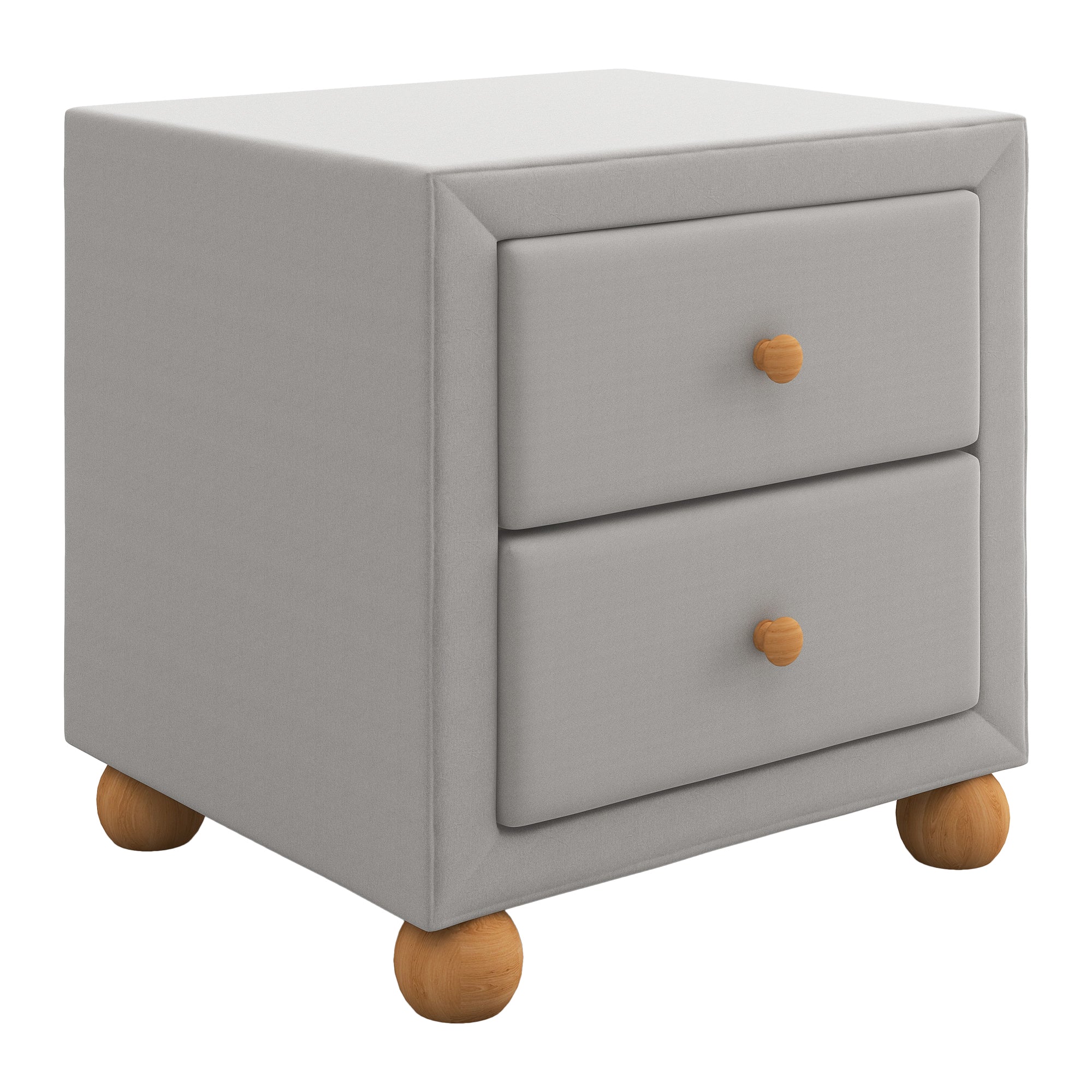 21" Tall 2-Drawer Wood Nightstand