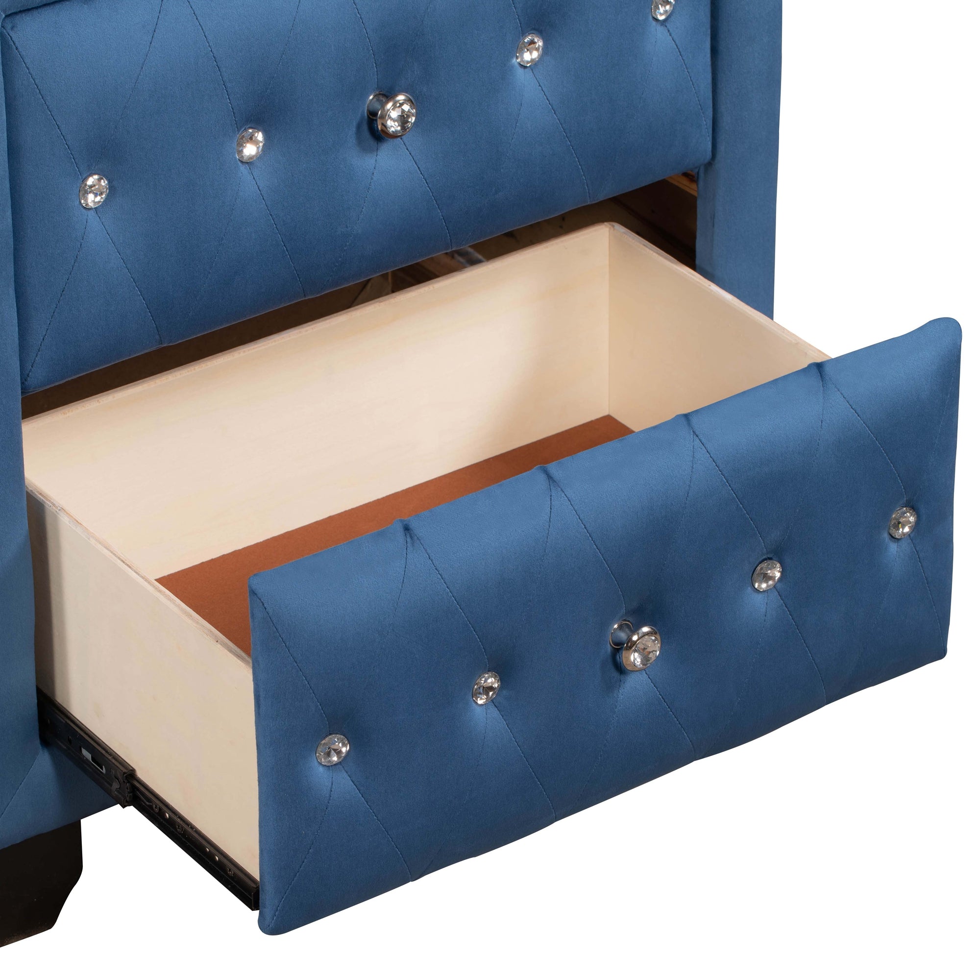 28" Tall 2-Drawer Upholstery Nightstand