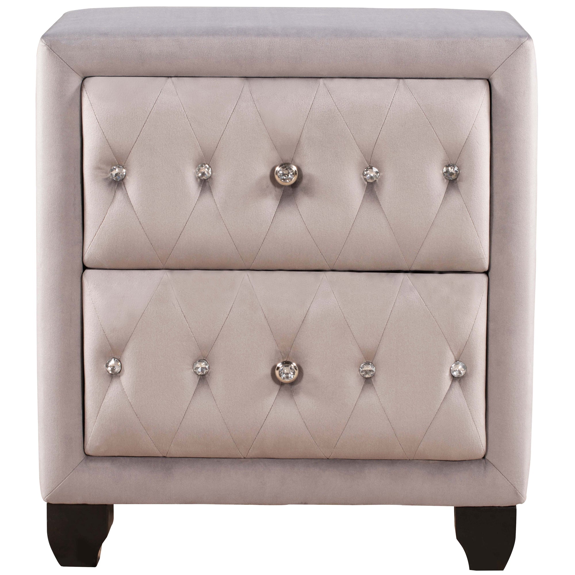 28" Tall 2-Drawer Upholstery Nightstand