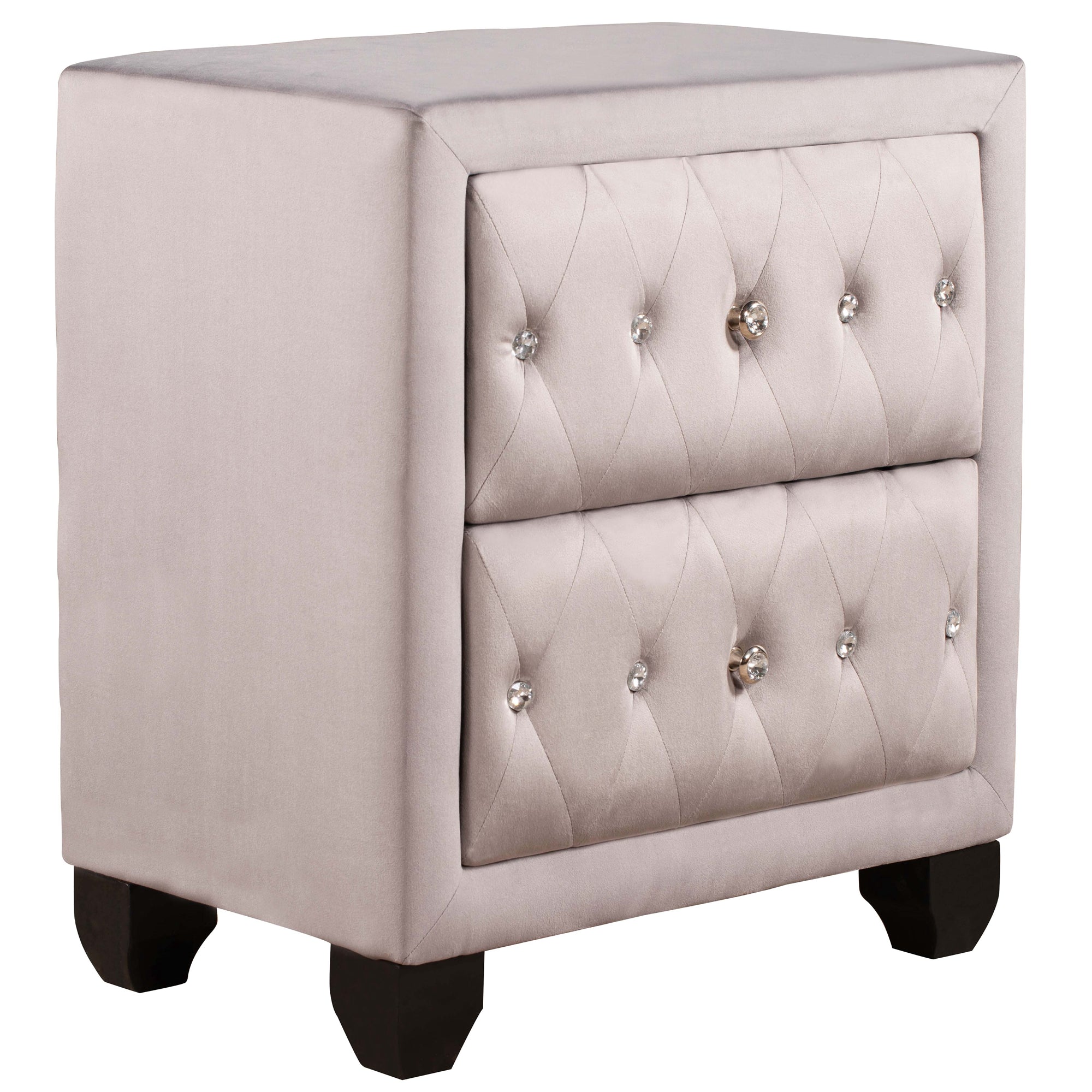 28" Tall 2-Drawer Upholstery Nightstand