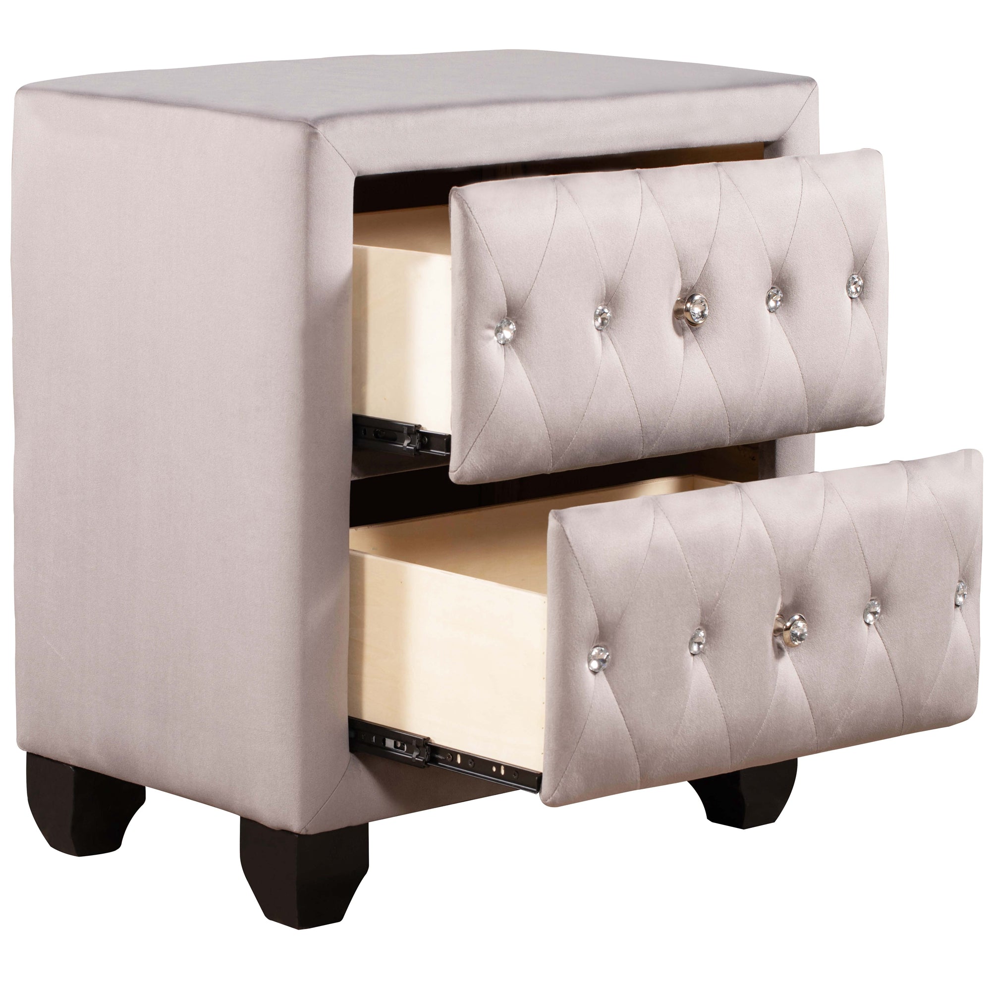 28" Tall 2-Drawer Upholstery Nightstand