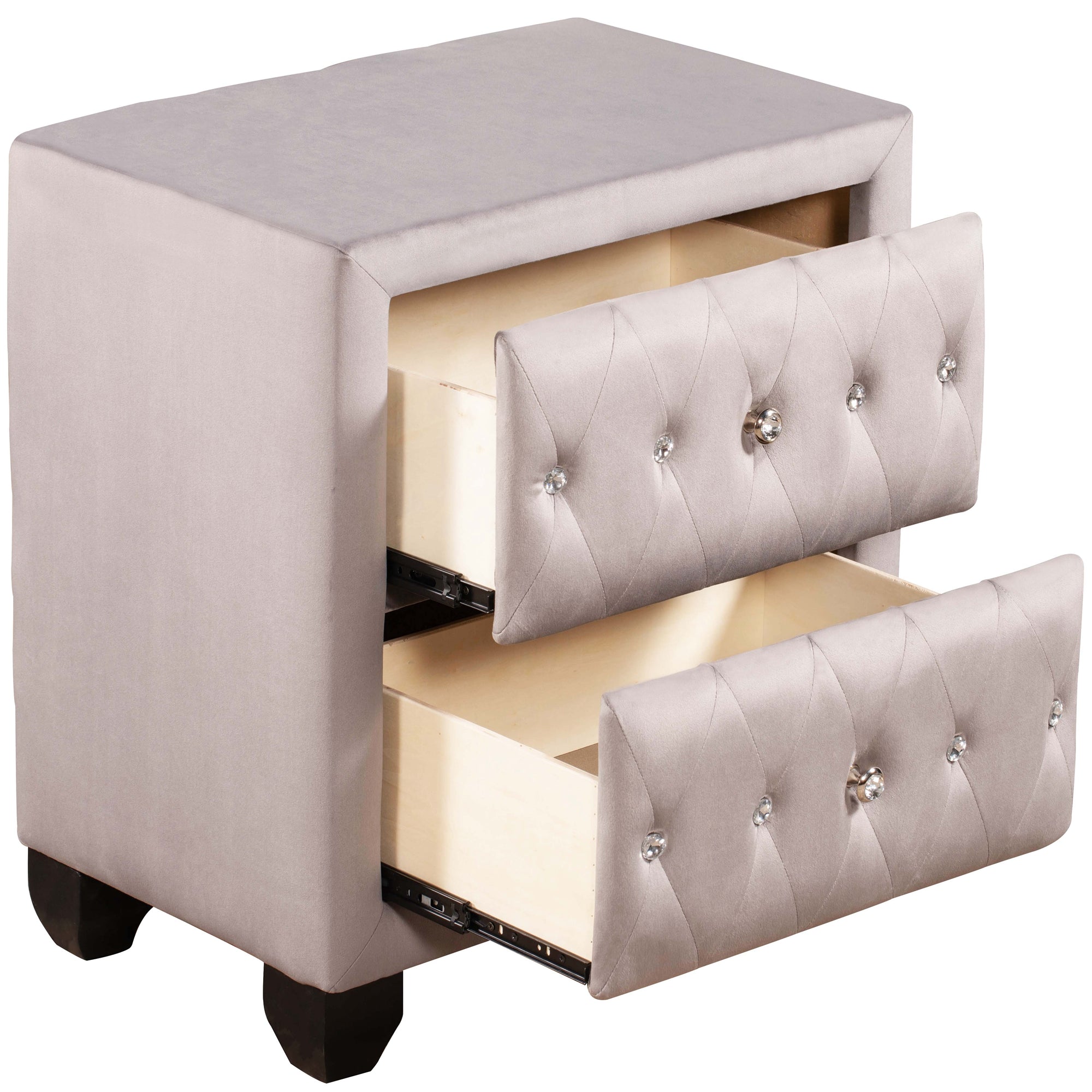 28" Tall 2-Drawer Upholstery Nightstand