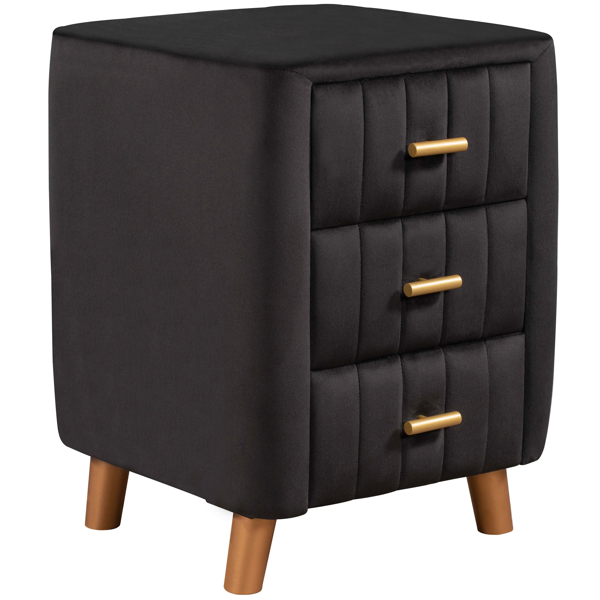 23" Tall 3-Drawer Upholstery Nightstand