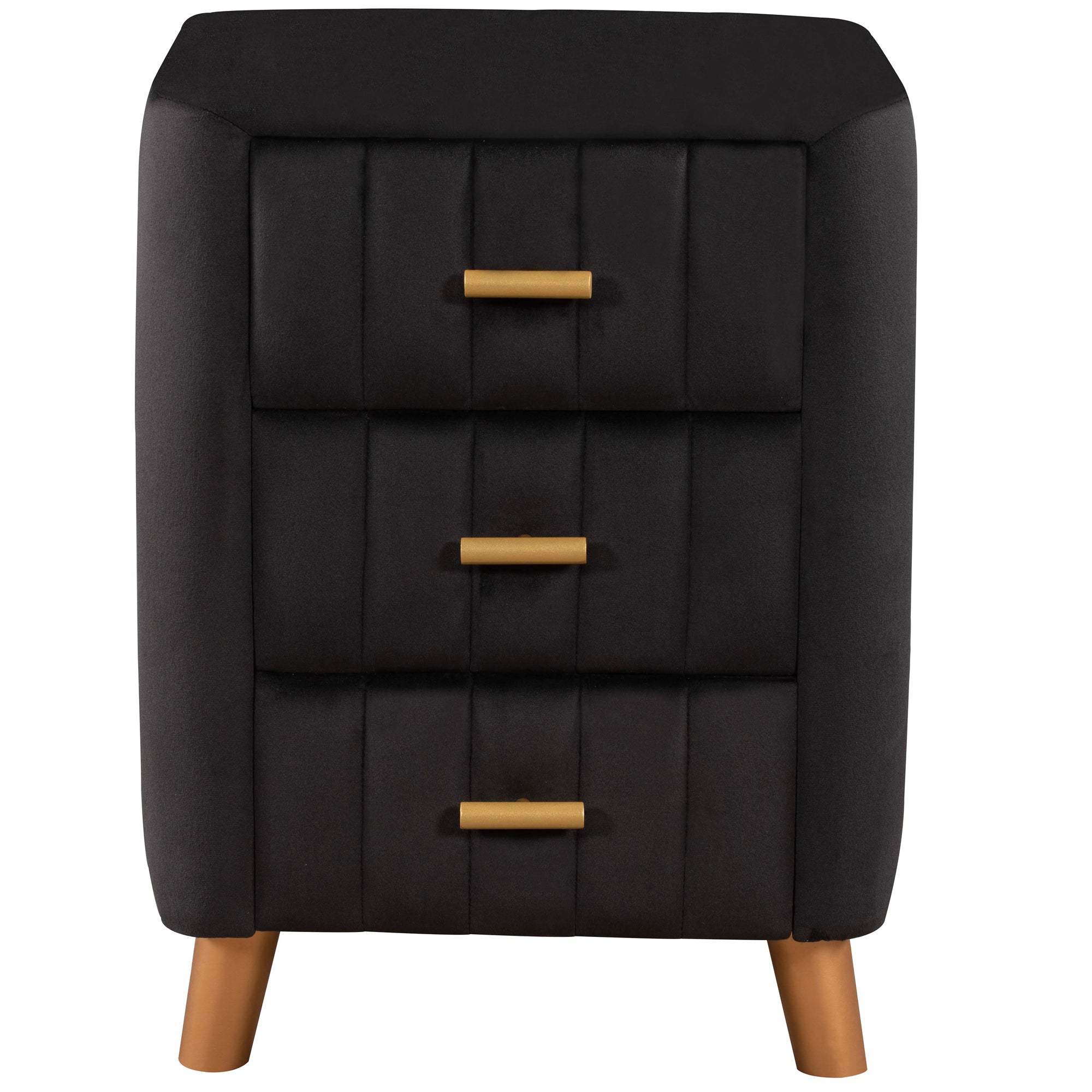 23" Tall 3-Drawer Upholstery Nightstand