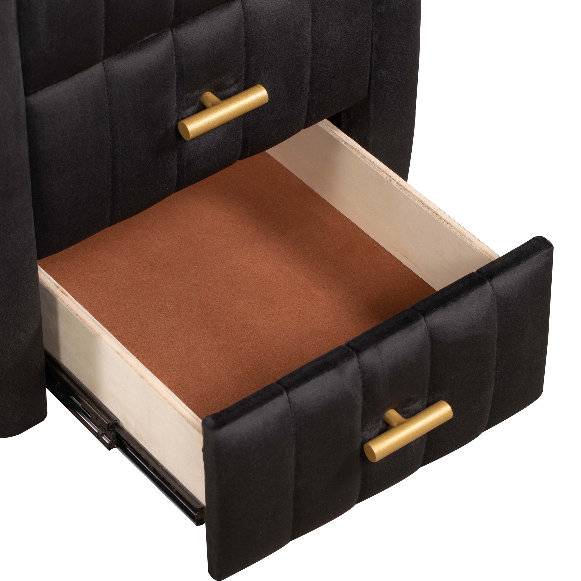 23" Tall 3-Drawer Upholstery Nightstand