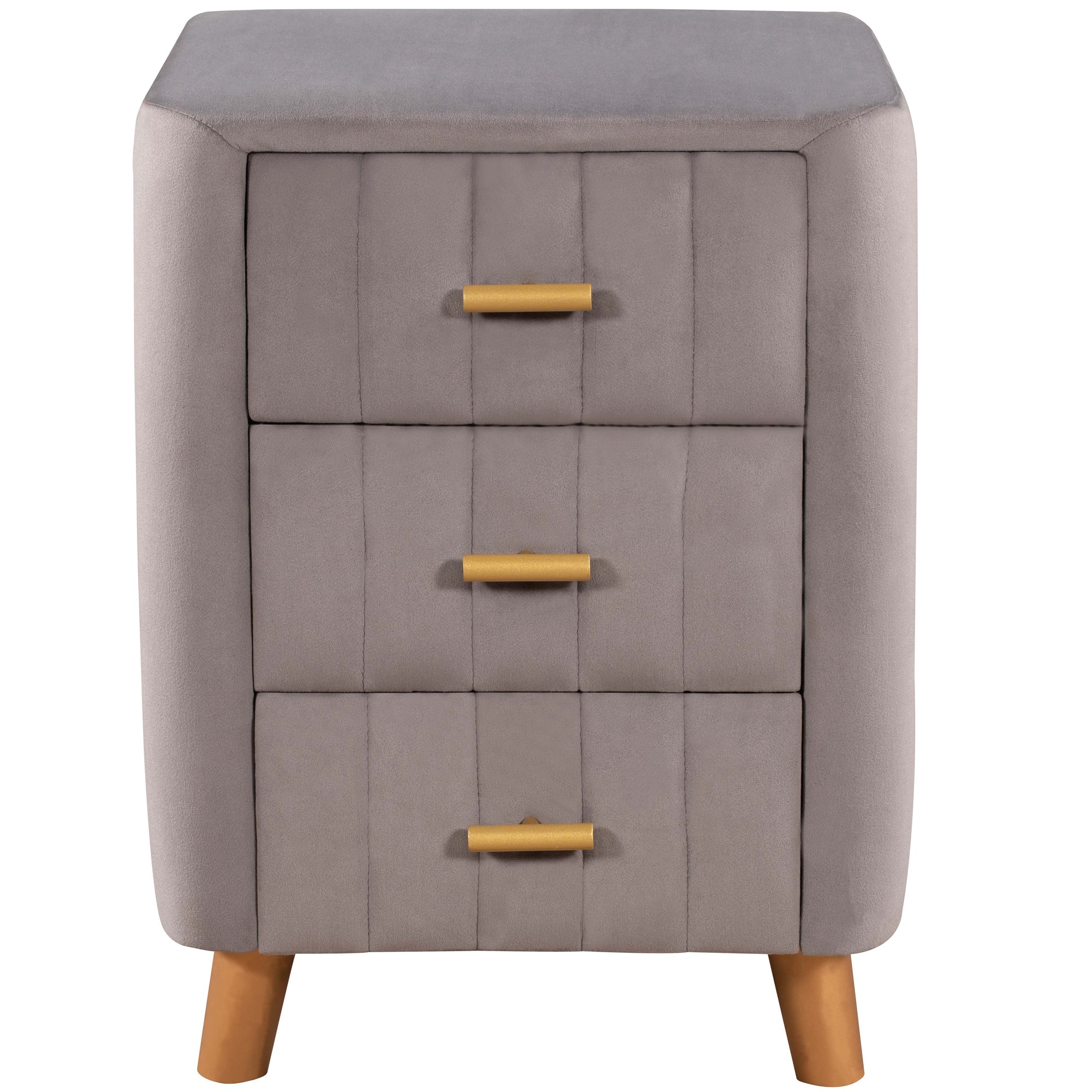 23" Tall 3-Drawer Upholstery Nightstand