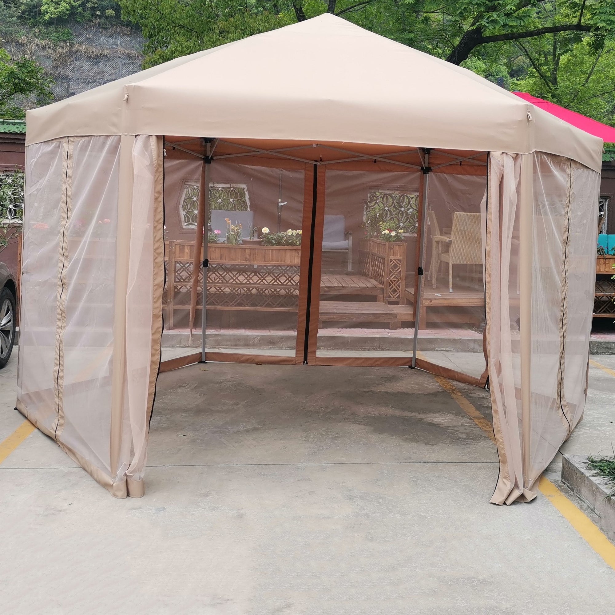 13' X 13'  Steel Polyester Pop-Up Outdoor Canopy Gazebo with Storage Bag