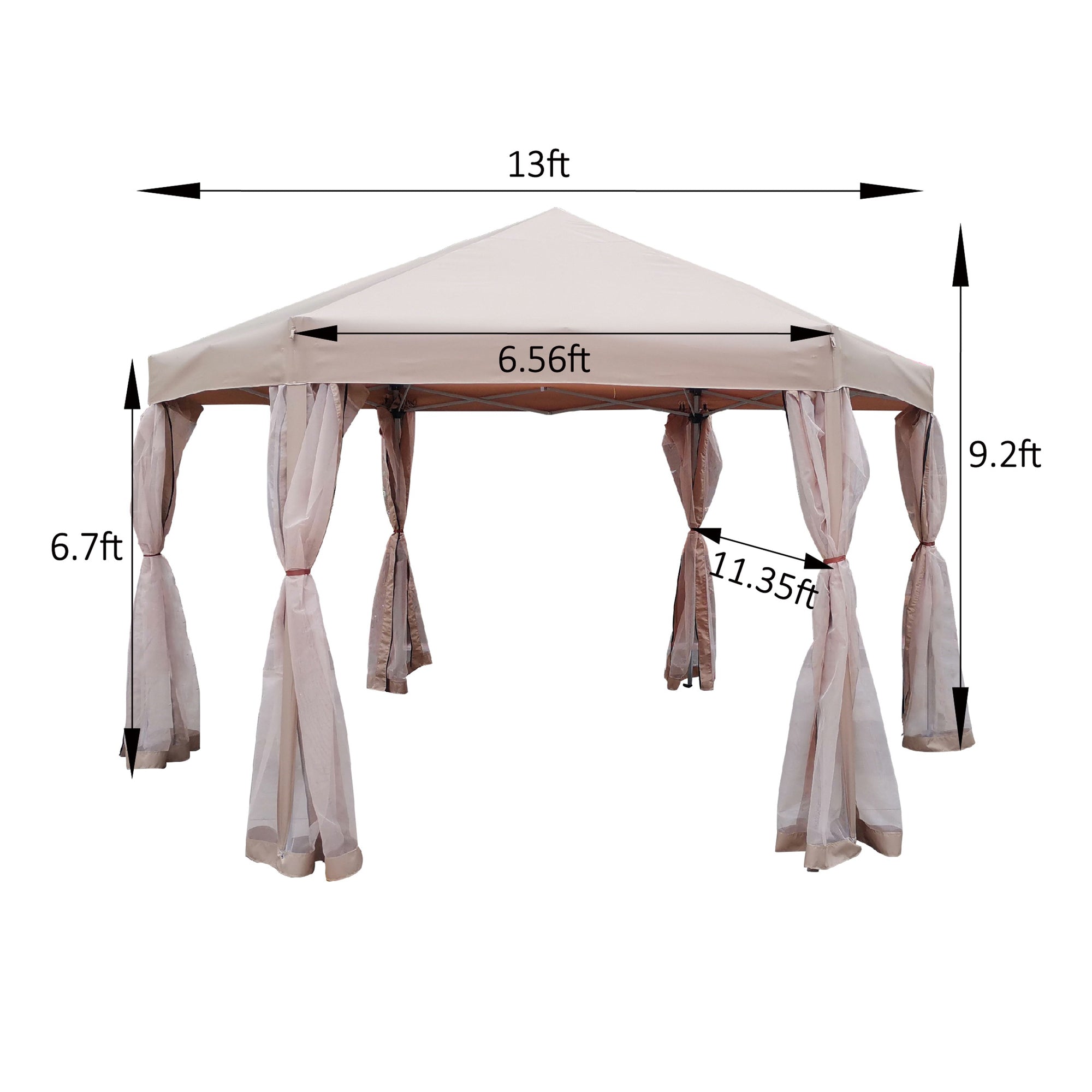 13' X 13'  Steel Polyester Pop-Up Outdoor Canopy Gazebo with Storage Bag