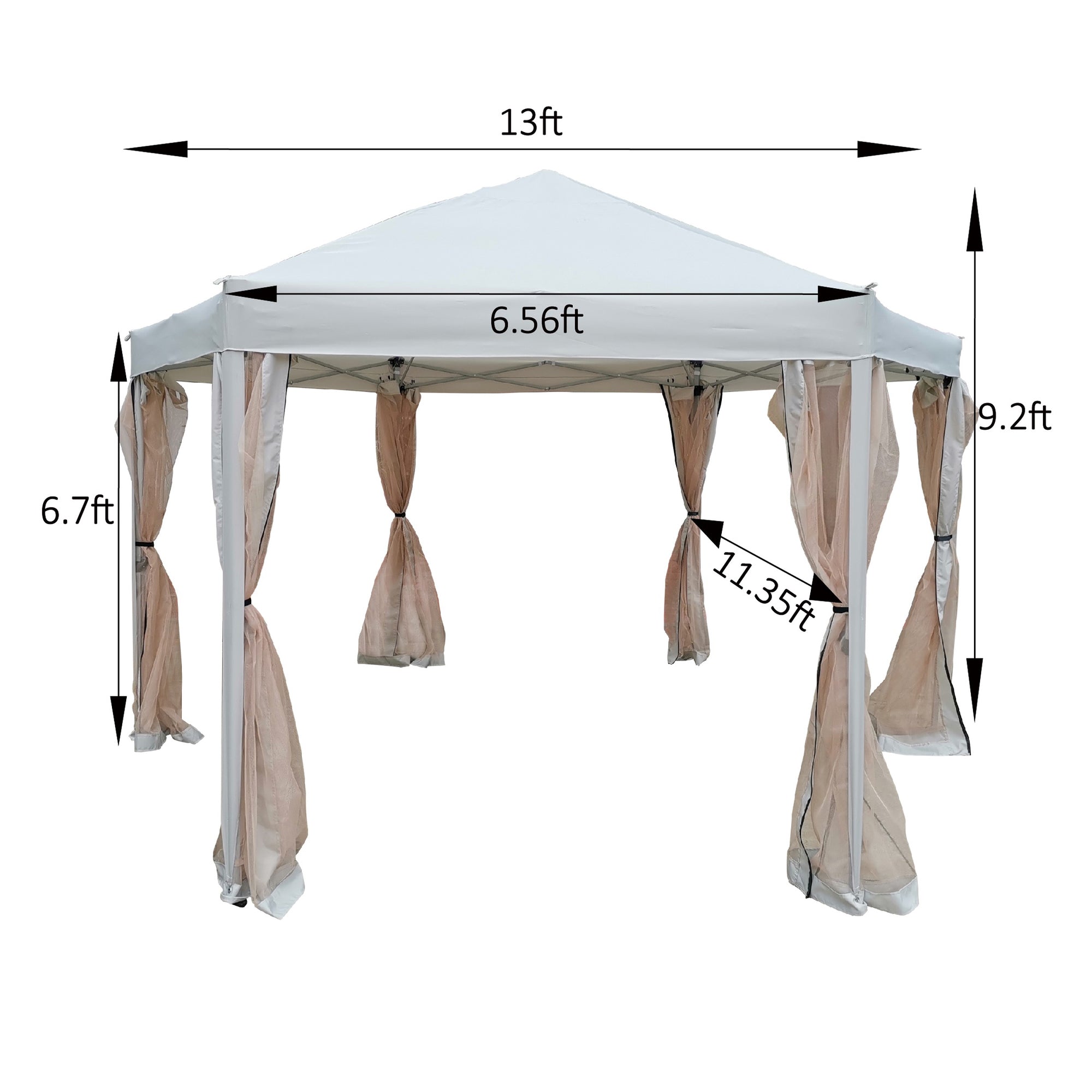 13' X 13'  Steel Polyester Pop-Up Outdoor Canopy Gazebo with Storage Bag