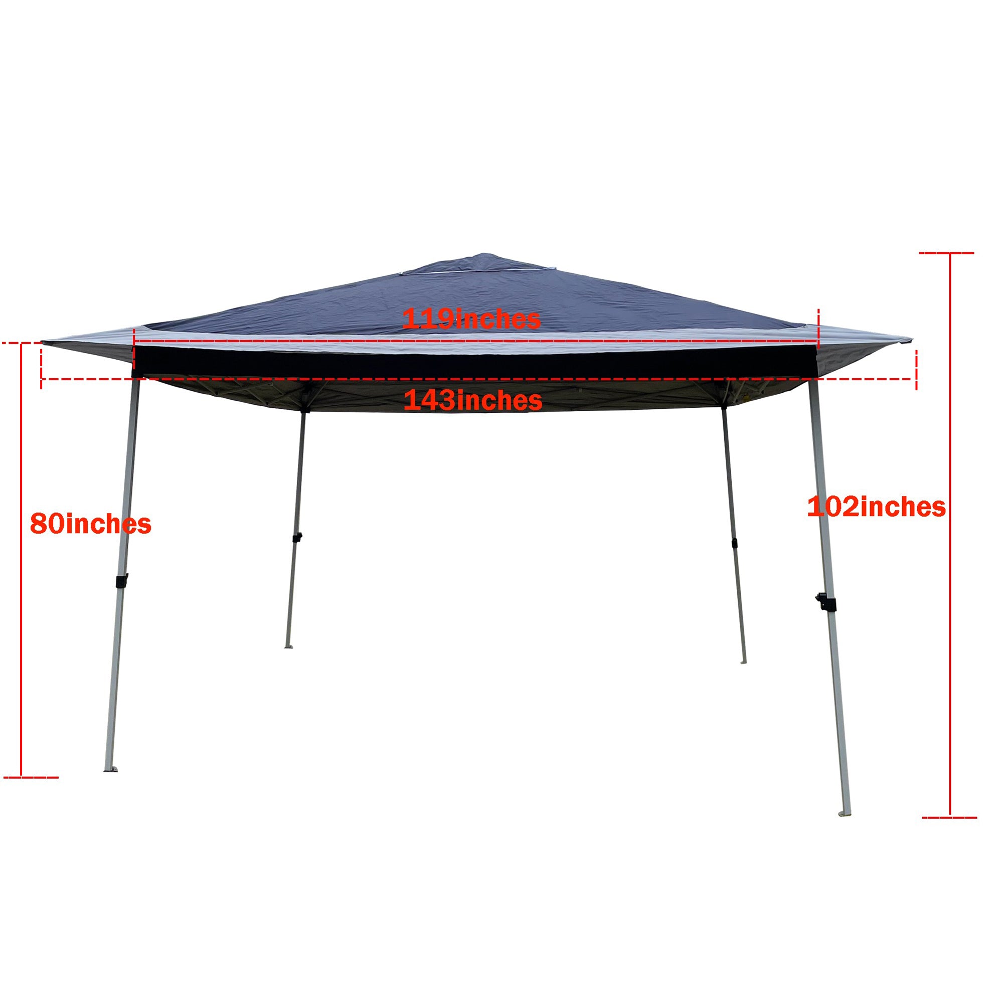 12' X 12'  Steel Polyester Pop-Up Outdoor Canopy Gazebo Tent with Storage Bag