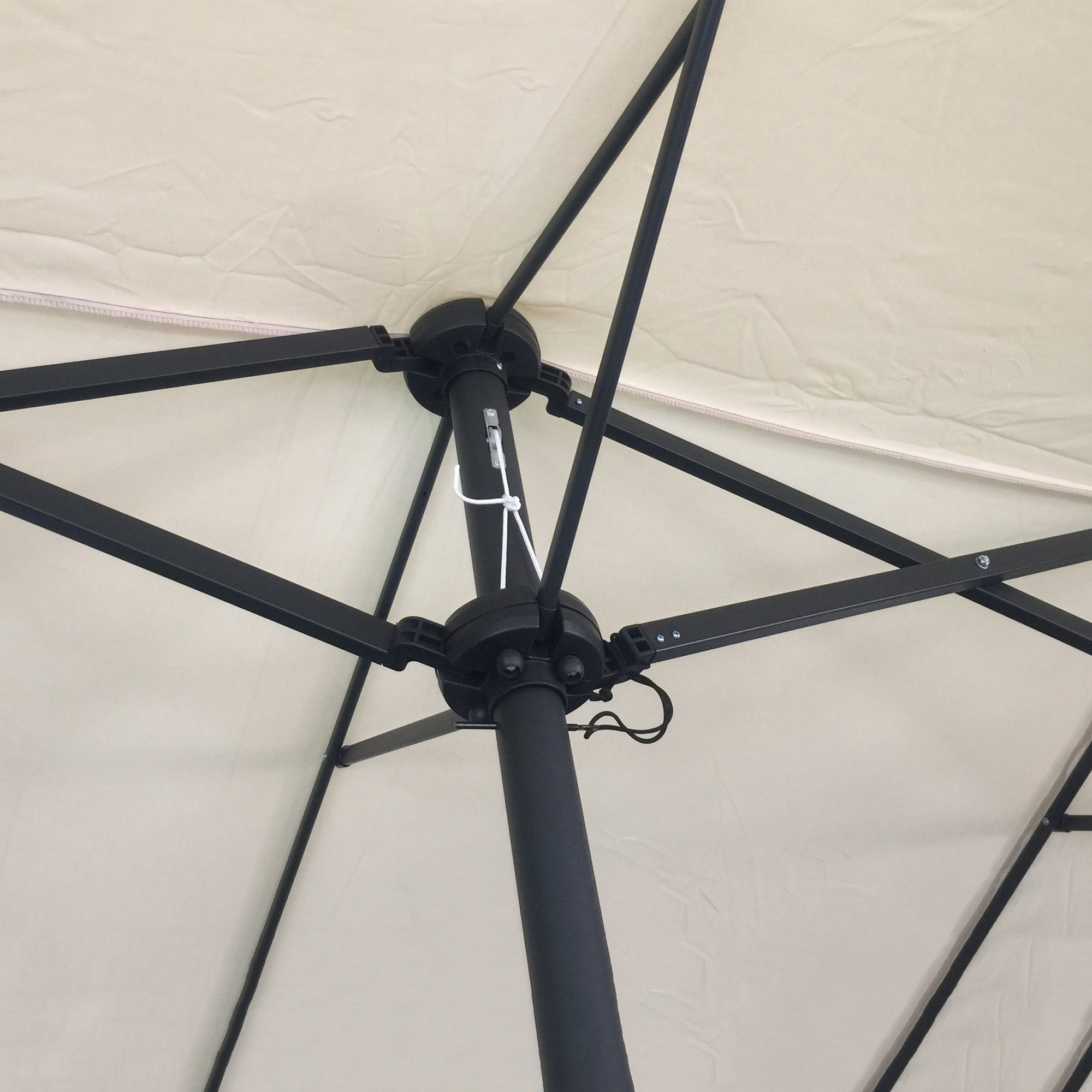 15' X 9' Steel Patio Umbrella Outdoor Market with Crank and Wind Vents