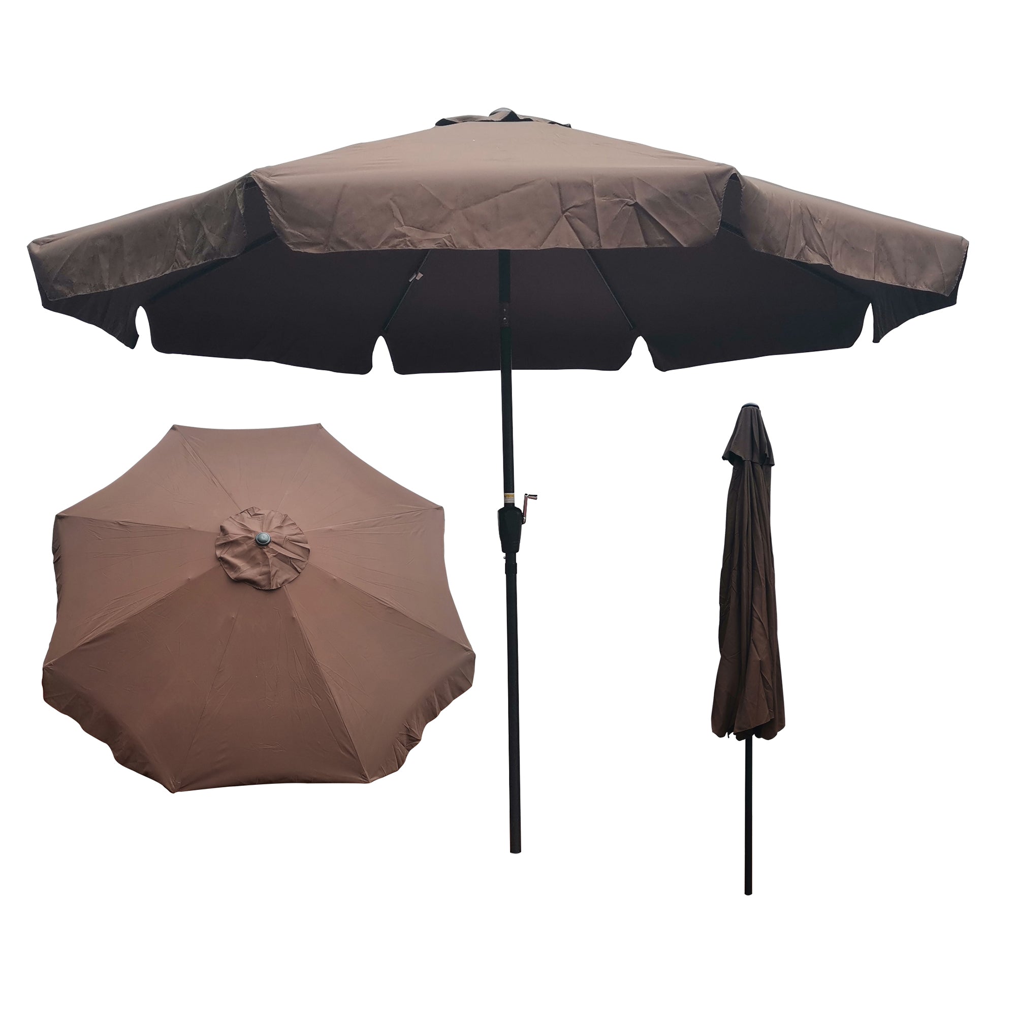 10' Outdoor Patio Market Umbrella with Crank and Push Button Tilt