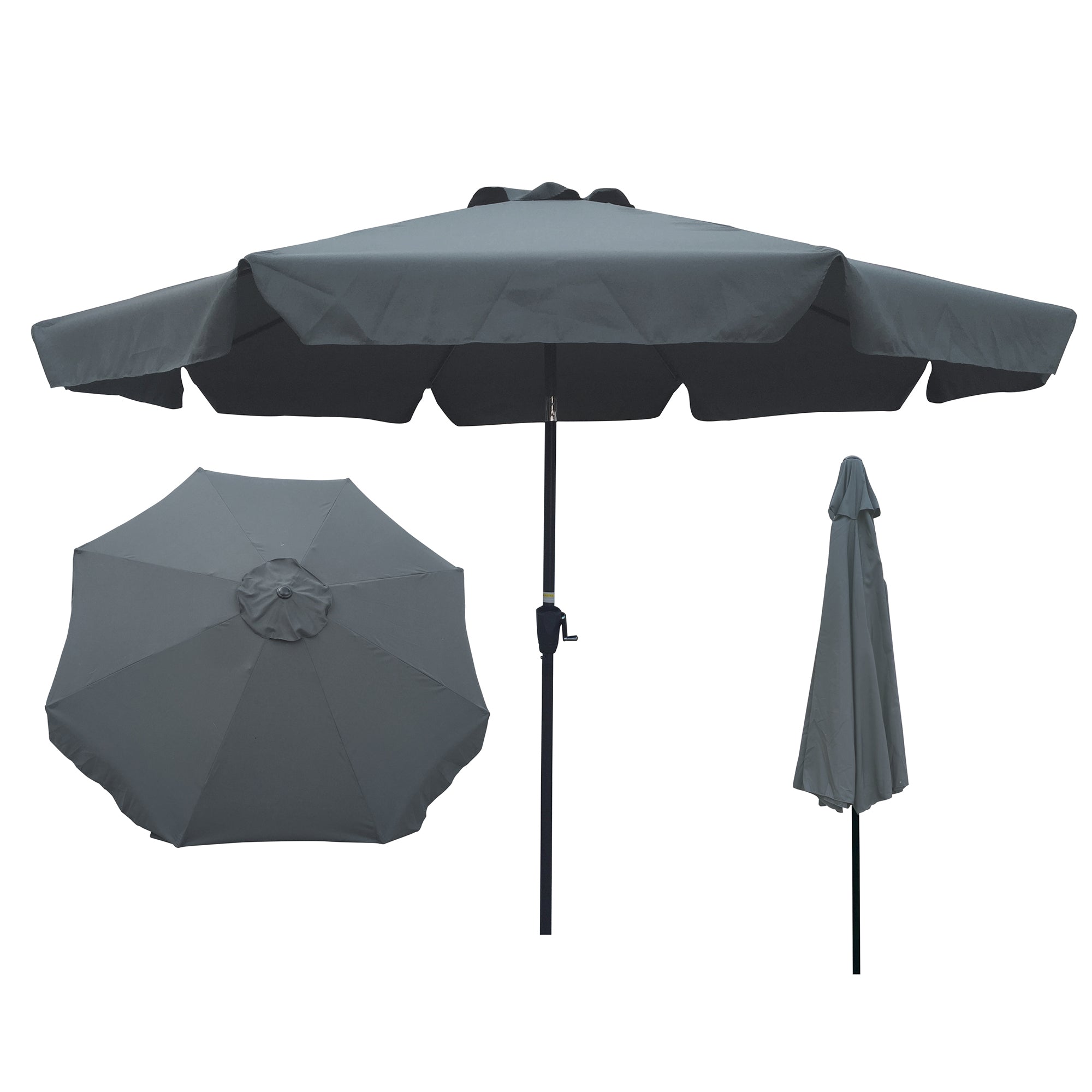 10' Outdoor Patio Market Umbrella with Crank and Push Button Tilt