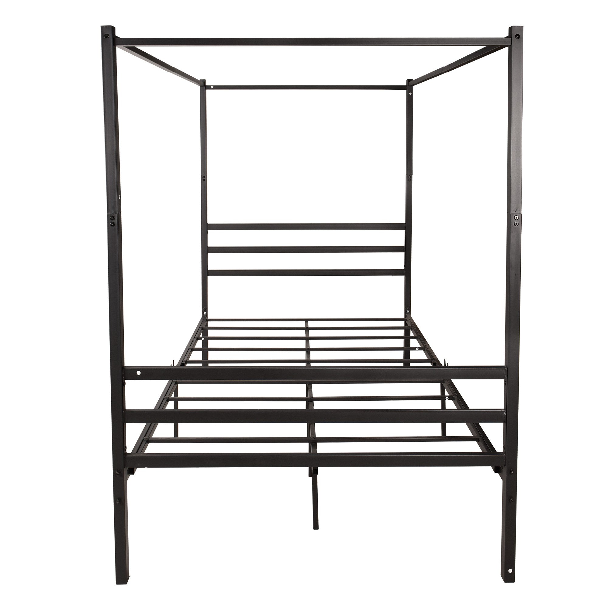 Queen/Full/Twin Metal Frame Canopy Platform Bed with Headboard