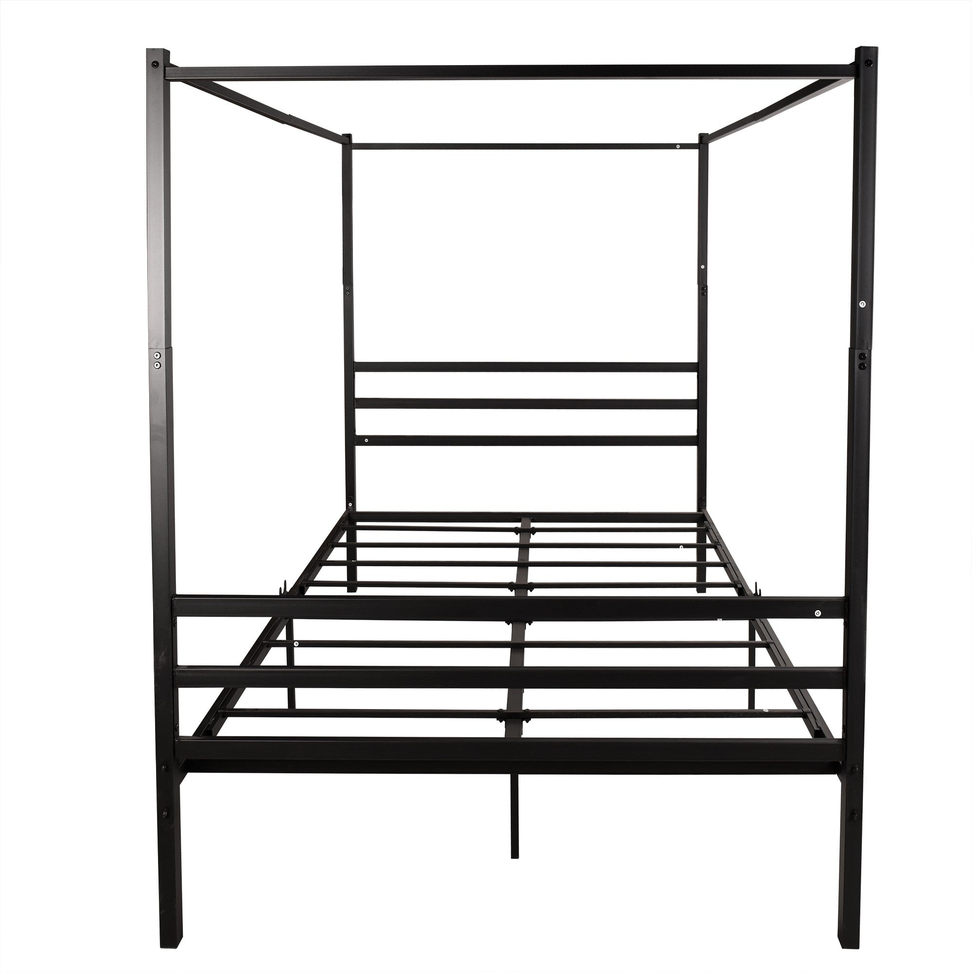 Queen/Full/Twin Metal Frame Canopy Platform Bed with Headboard